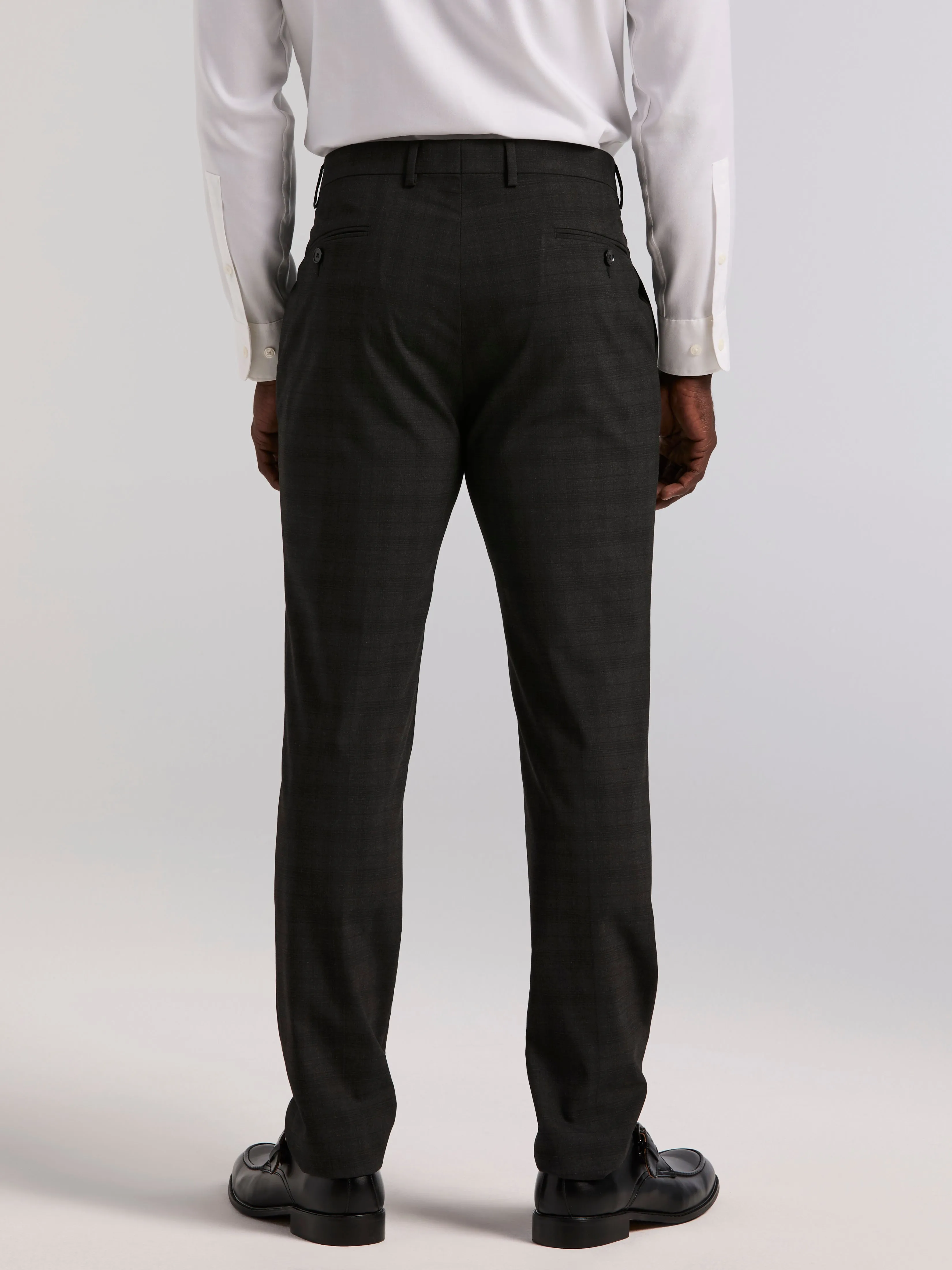 Skinny Fit Charcoal Plaid Suit Pant sold by Perry Ellis product image thumbnail 2