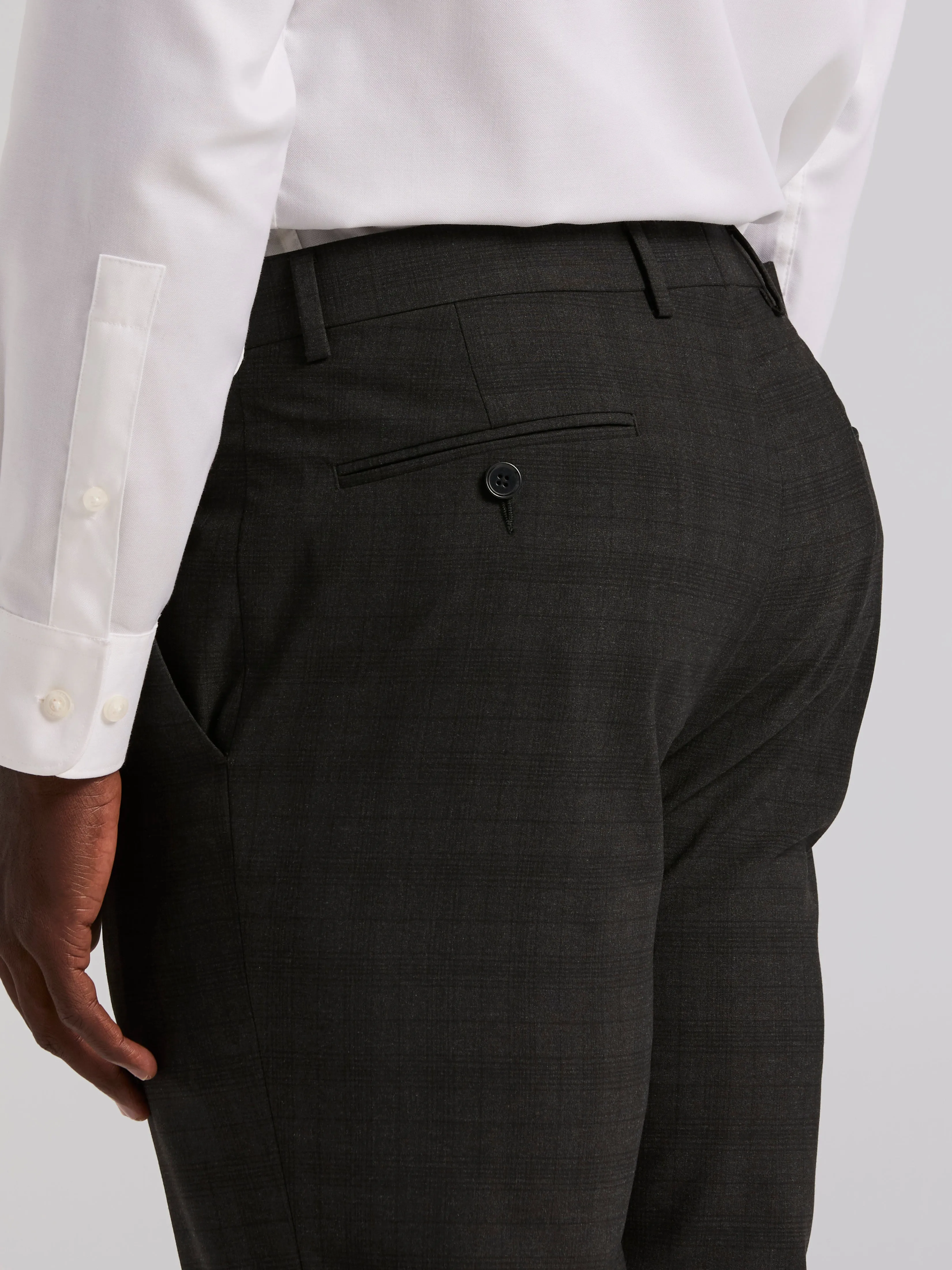 Skinny Fit Charcoal Plaid Suit Pant sold by Perry Ellis product image thumbnail 3