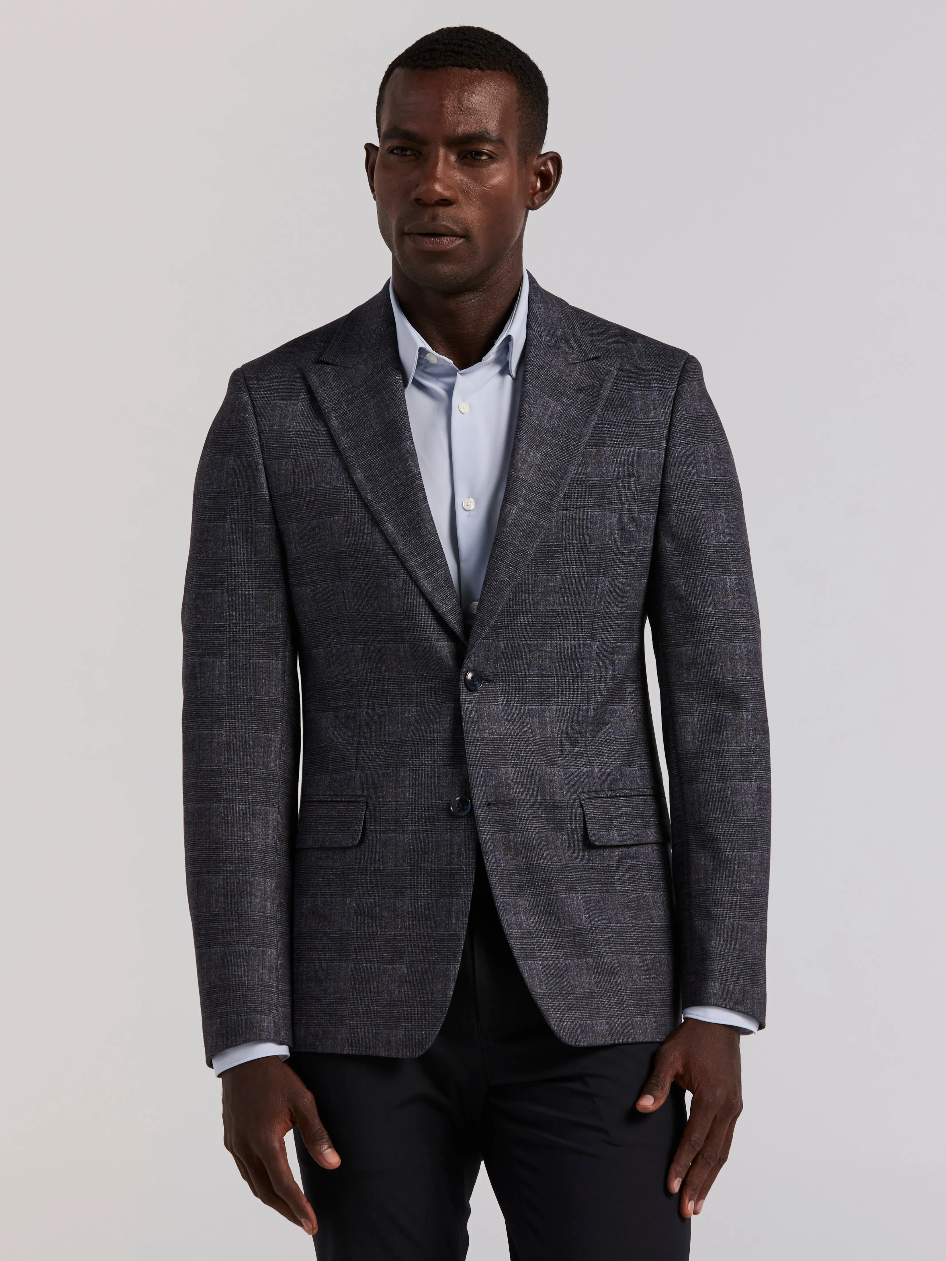 Plaid Knit Skinny Fit Sport Coat sold by Perry Ellis