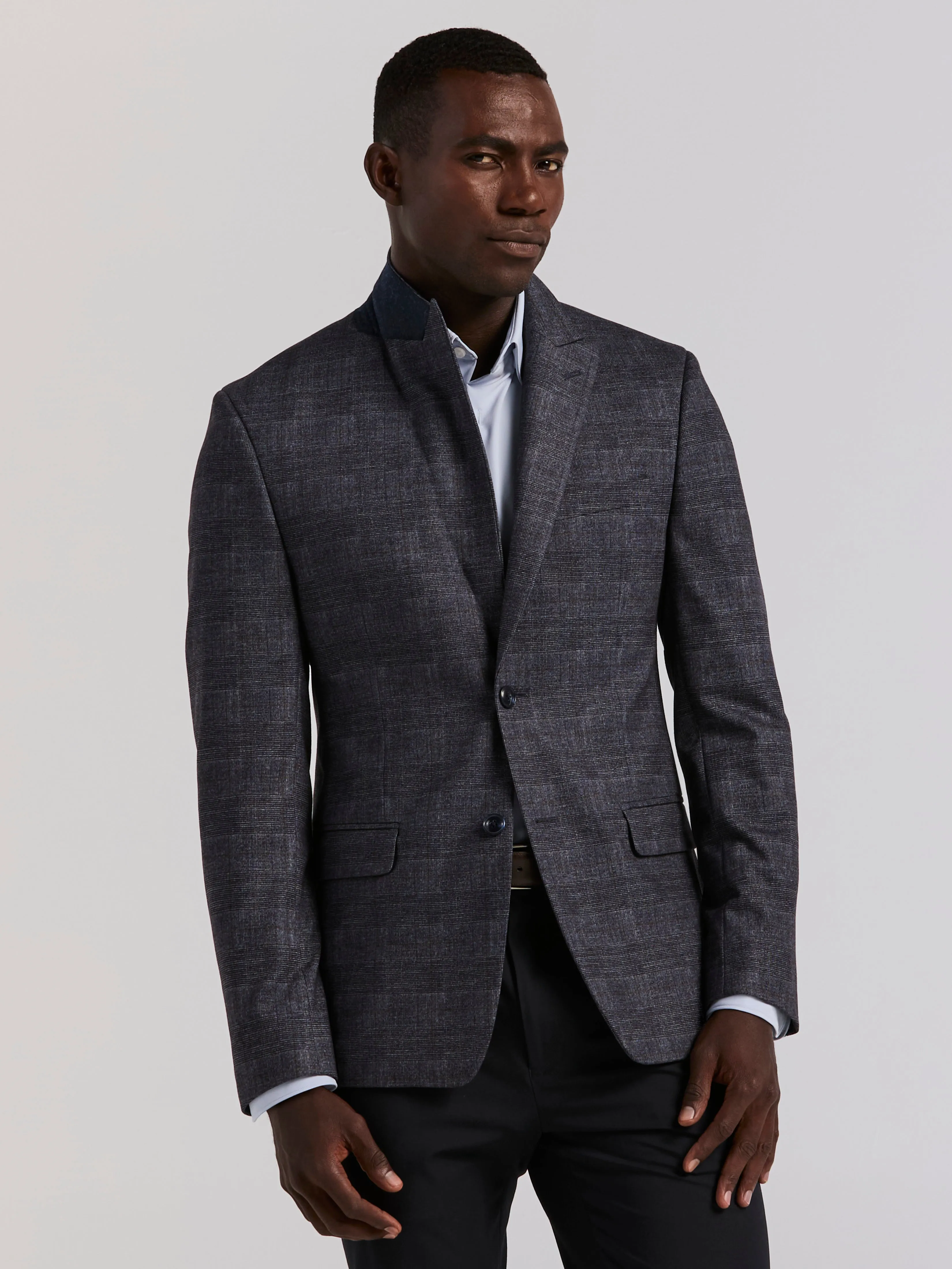 Plaid Knit Skinny Fit Sport Coat sold by Perry Ellis product image thumbnail 4