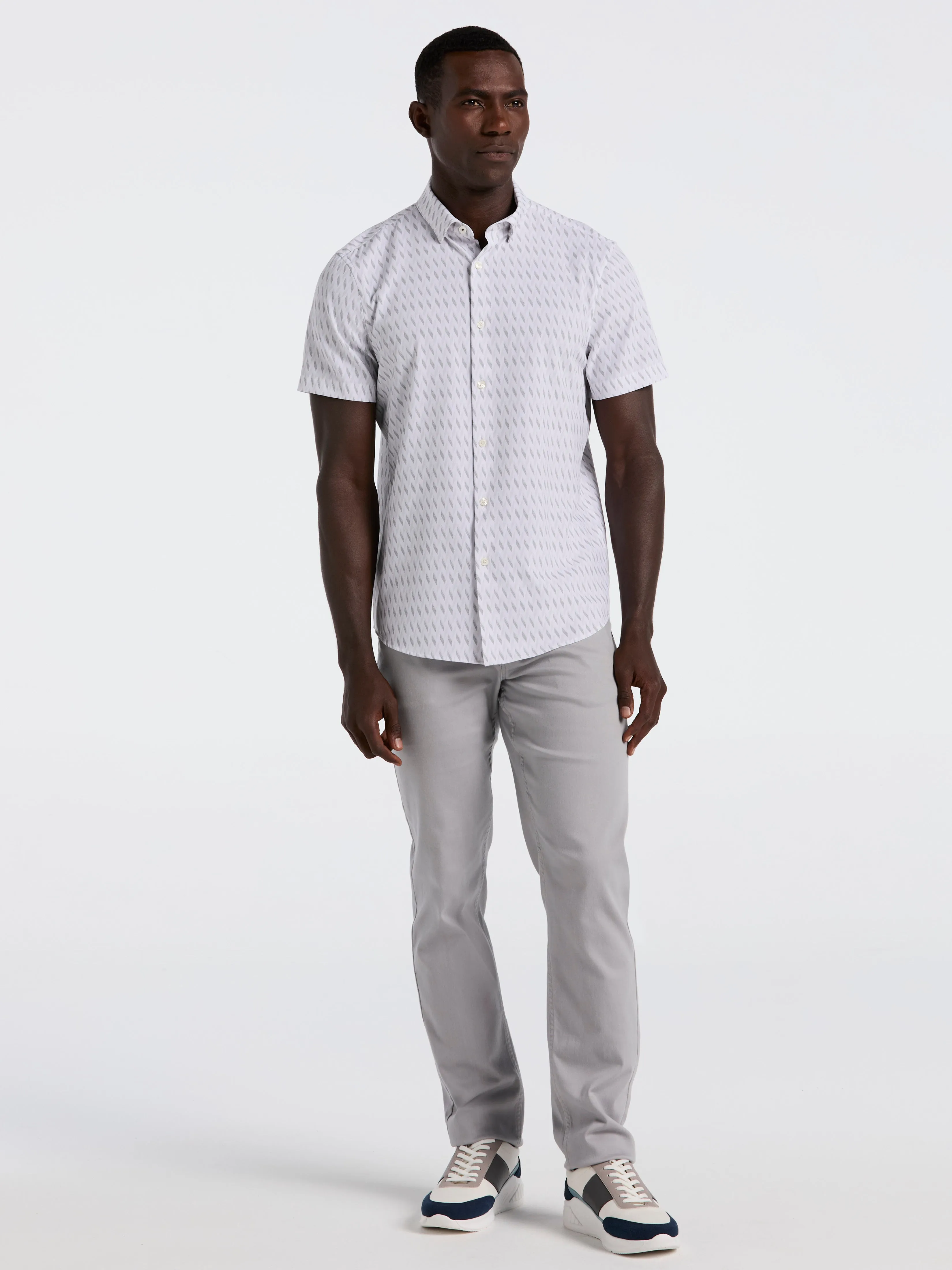 Slim Fit Geo Print Shirt sold by Perry Ellis product image thumbnail 3