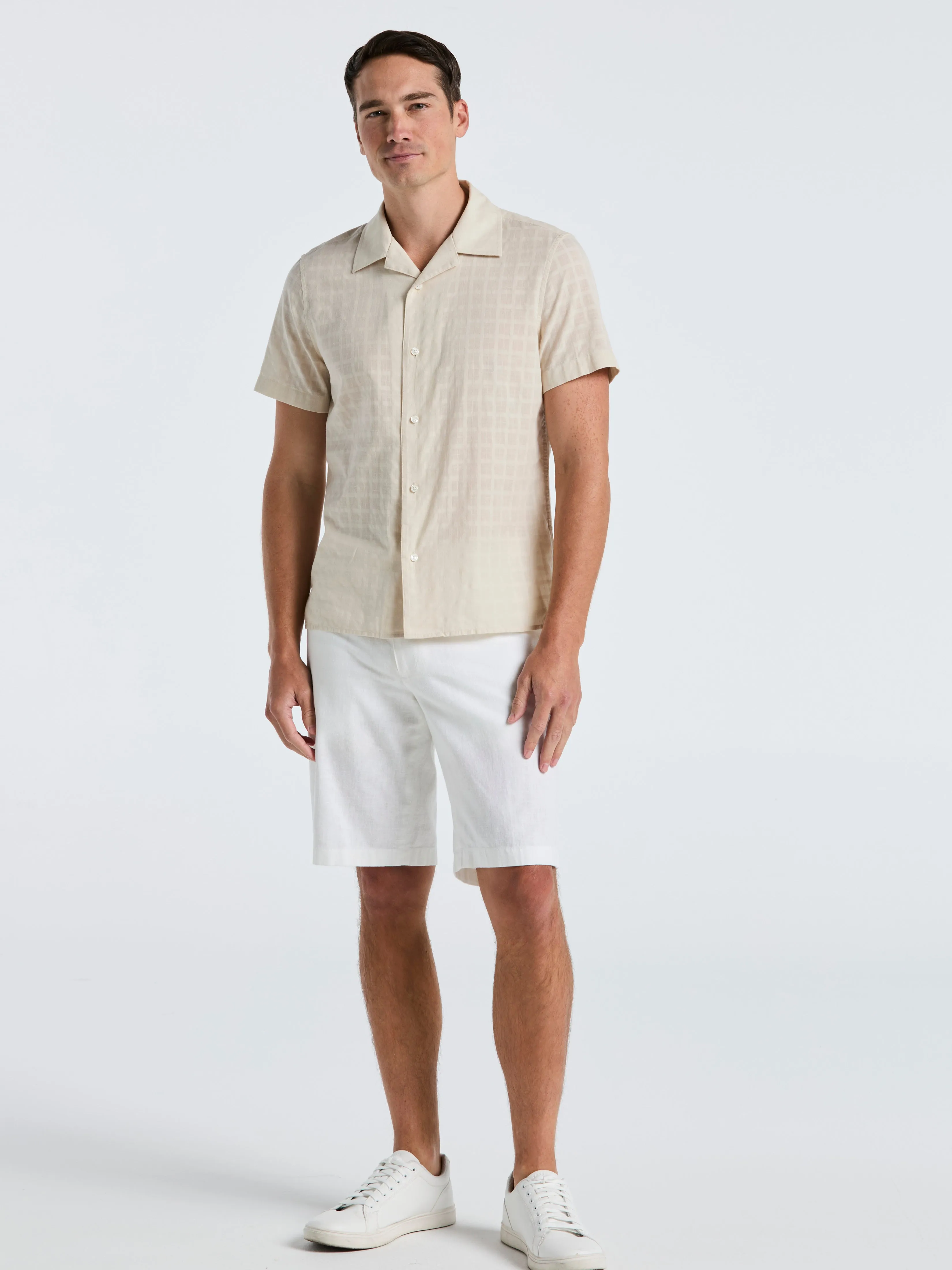 Cotton Dobby Plaid Shirt sold by Perry Ellis