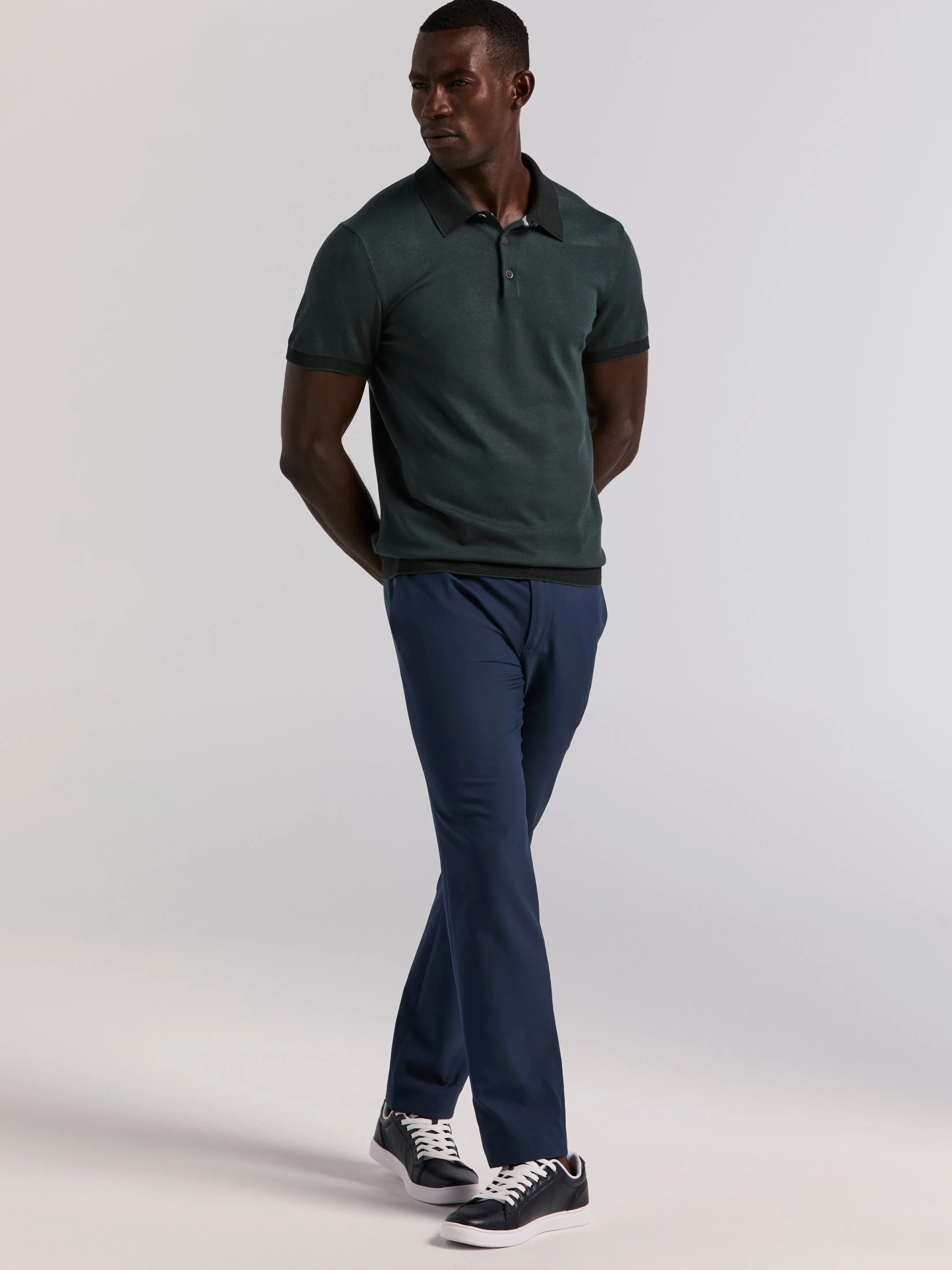 Tech Knit Contrast Sweater Polo sold by Perry Ellis product image thumbnail 4