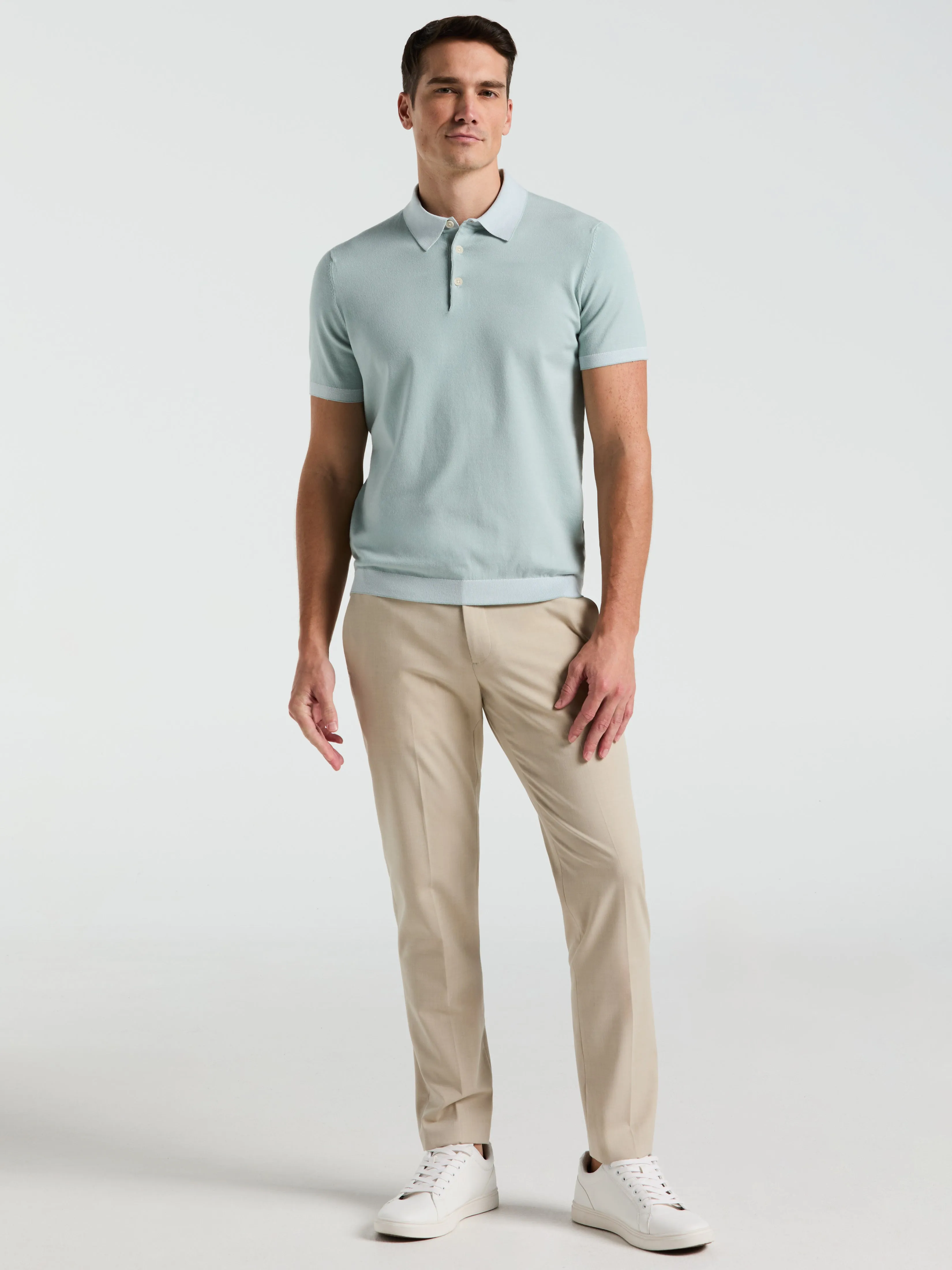 Tech Knit Contrast Sweater Polo sold by Perry Ellis product image thumbnail 2