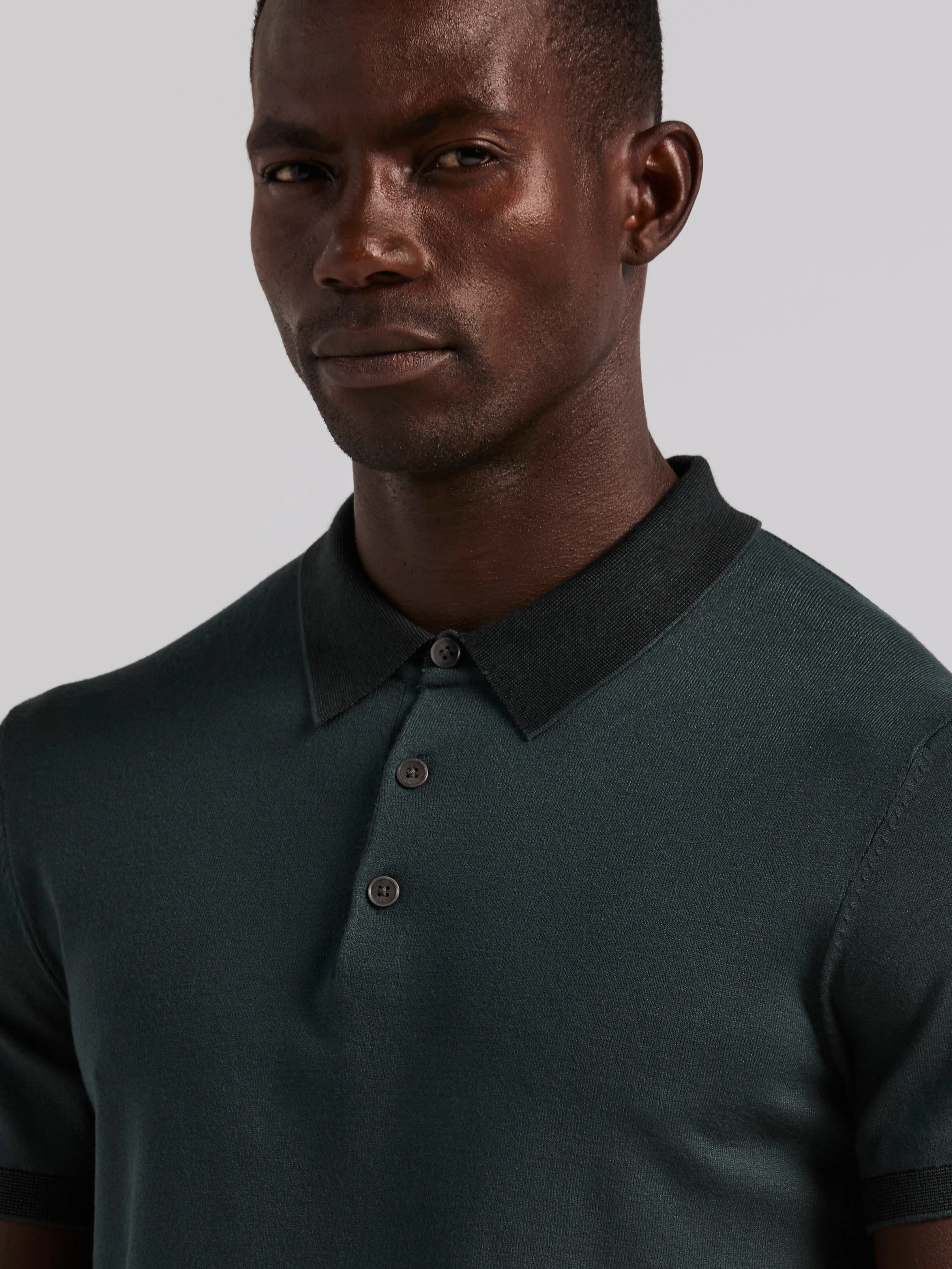 Tech Knit Contrast Sweater Polo sold by Perry Ellis product image thumbnail 5