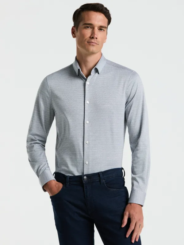 Slim Fit Dobby Knit Shirt sold by Perry Ellis
