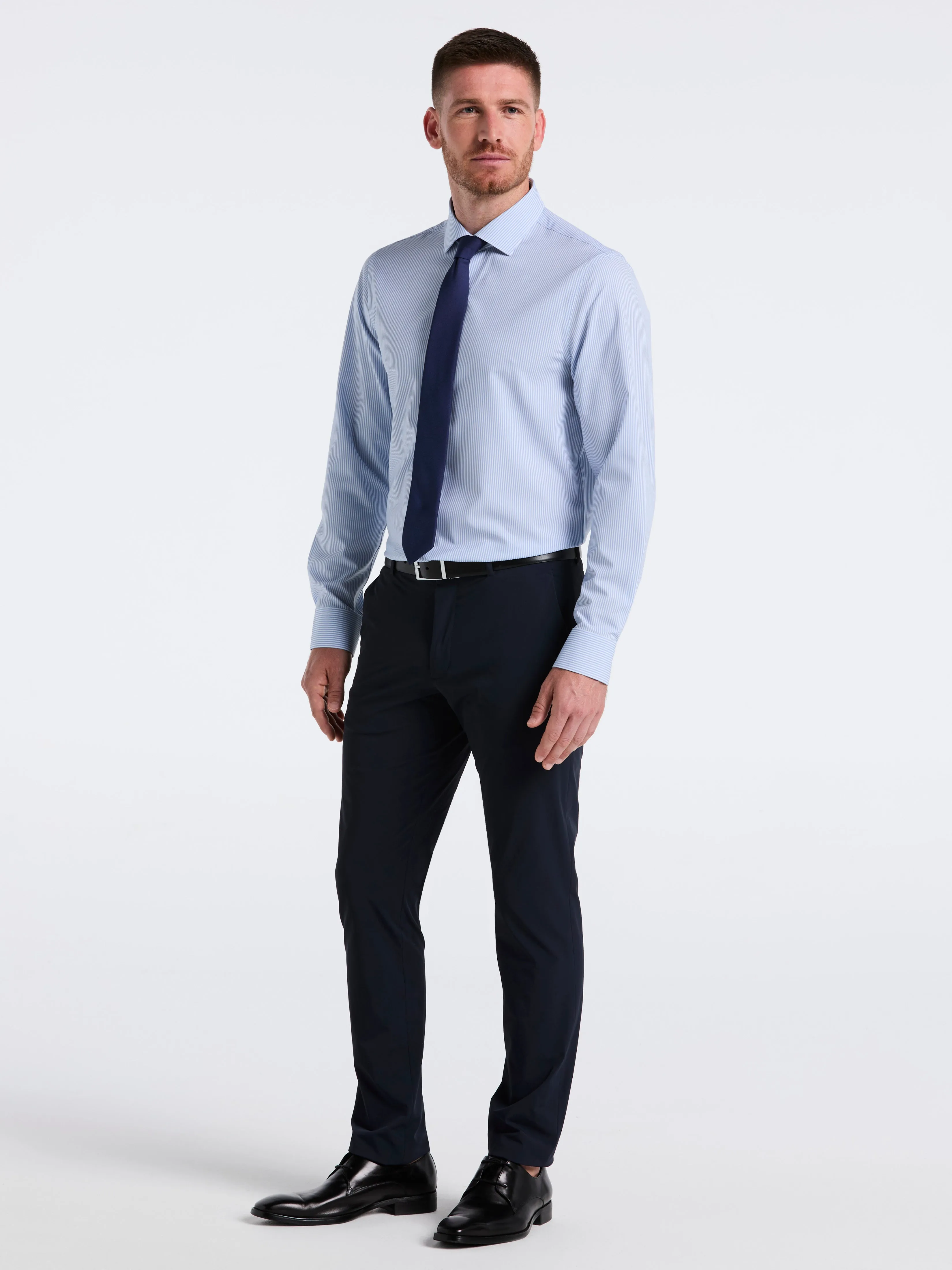 Performance Tech Striped Print Dress Shirt sold by Perry Ellis product image thumbnail 4