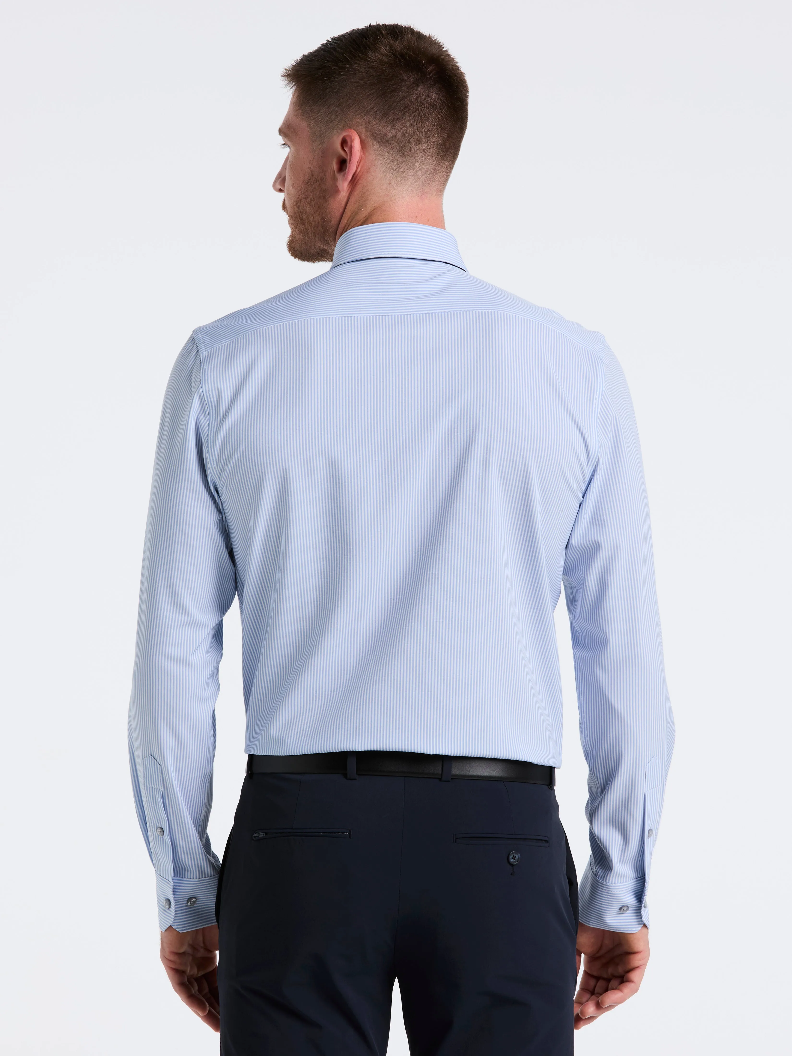 Performance Tech Striped Print Dress Shirt sold by Perry Ellis product image thumbnail 2