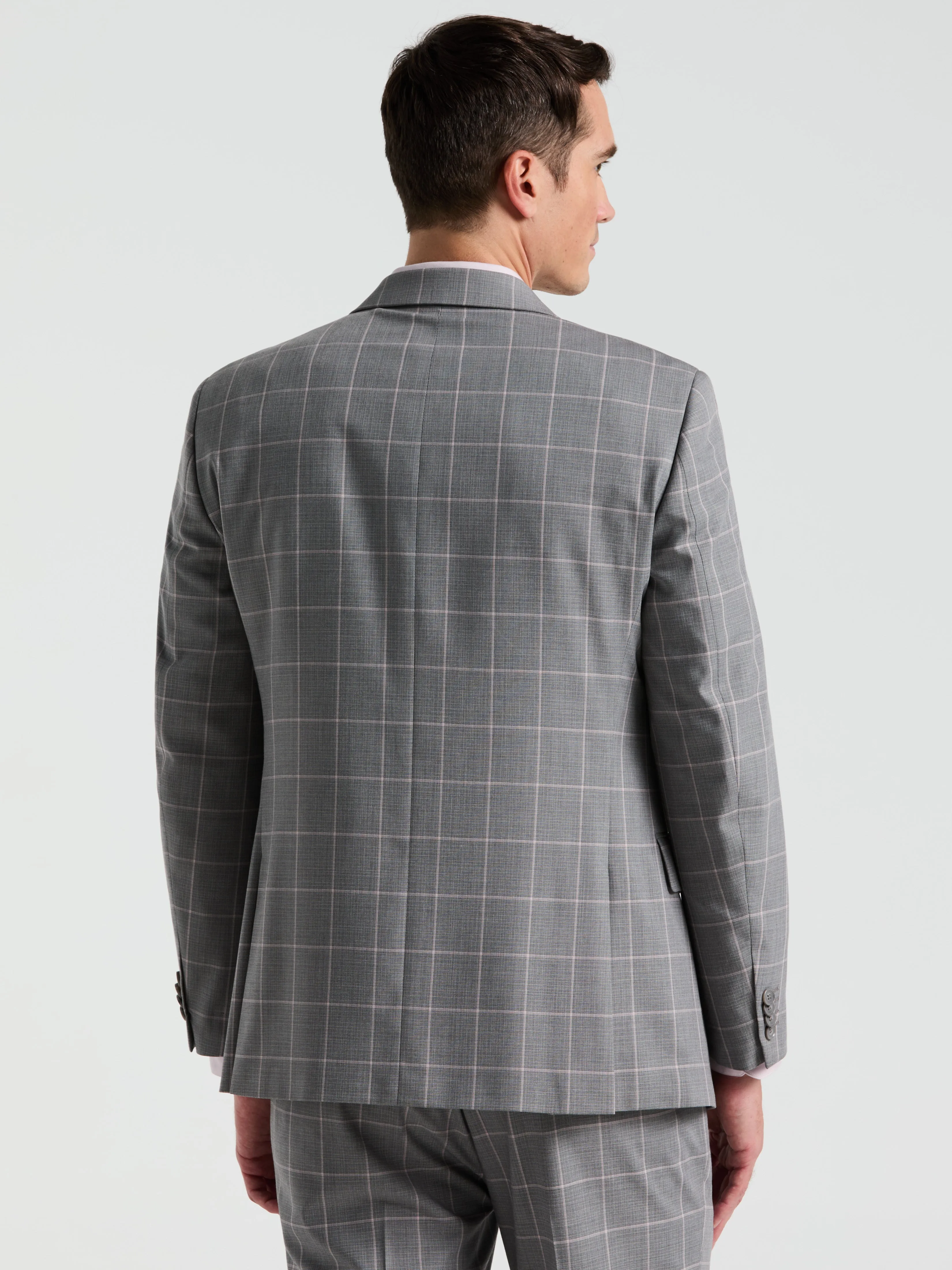 Slim Fit Windowpane Pattern Suit Jacket sold by Perry Ellis product image thumbnail 4