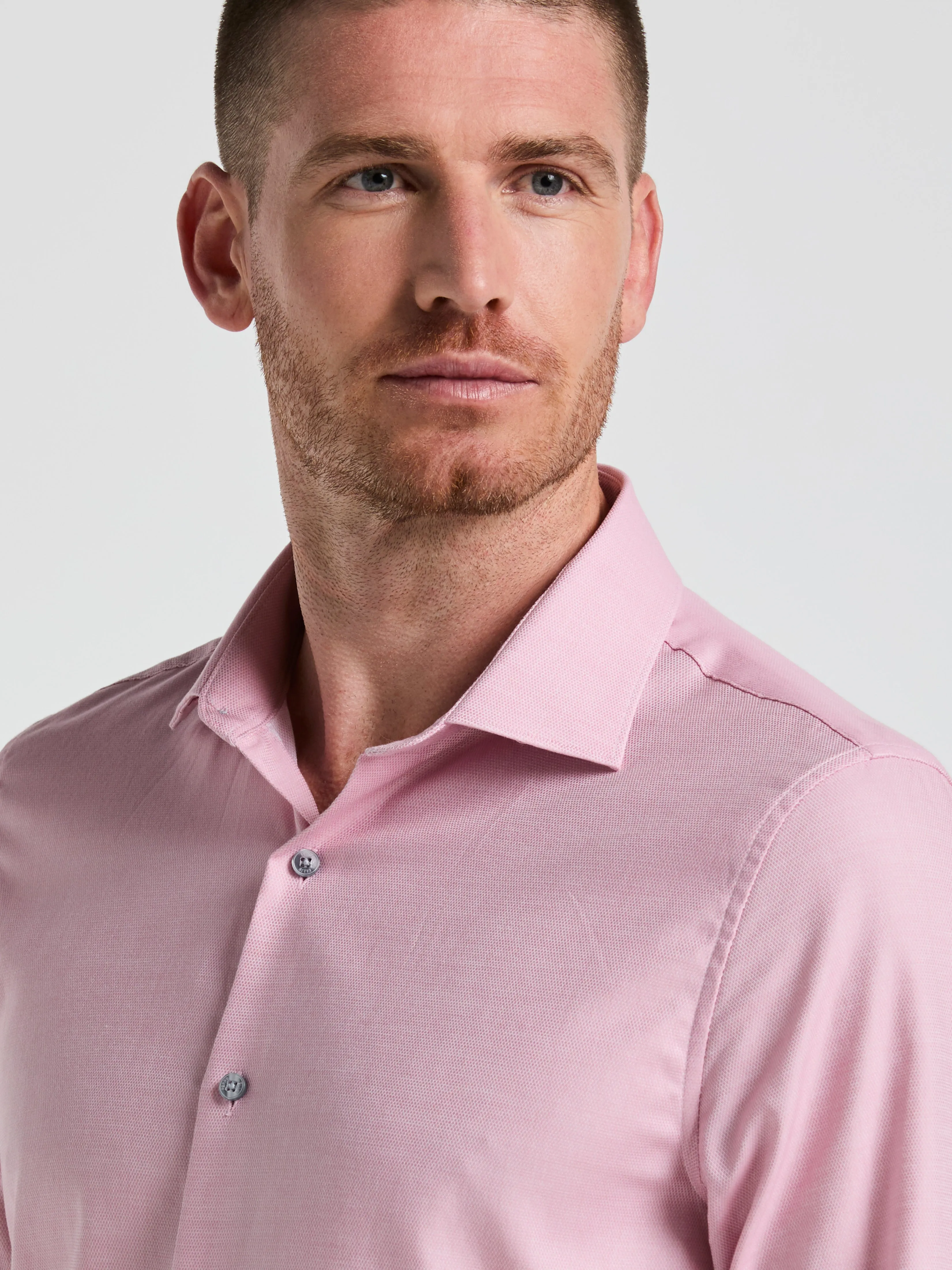 Dobby Micro Diamond Print Dress Shirt sold by Perry Ellis product image thumbnail 4