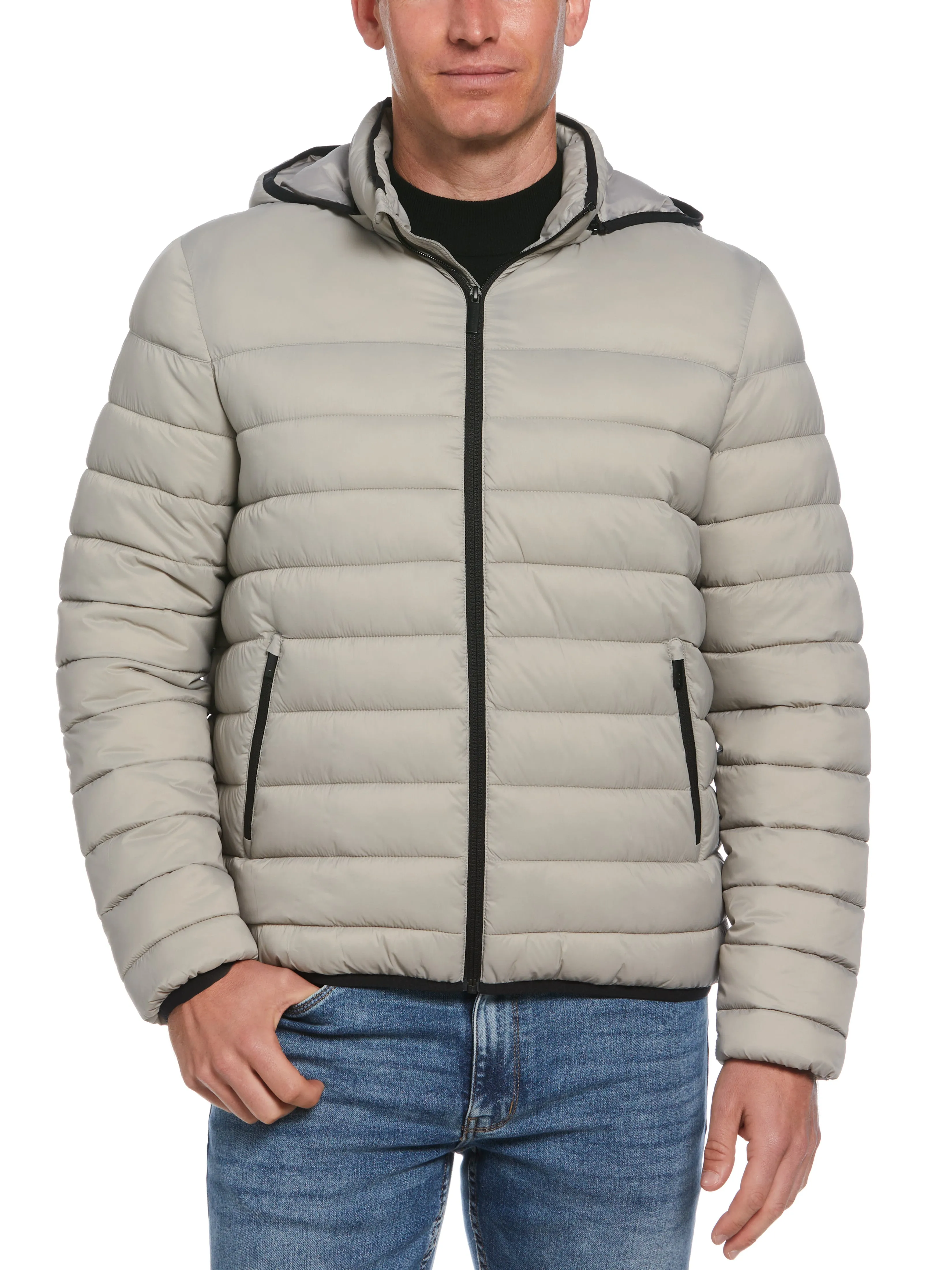 Lightweight Hooded Puffer Jacket sold by Perry Ellis product image thumbnail 3