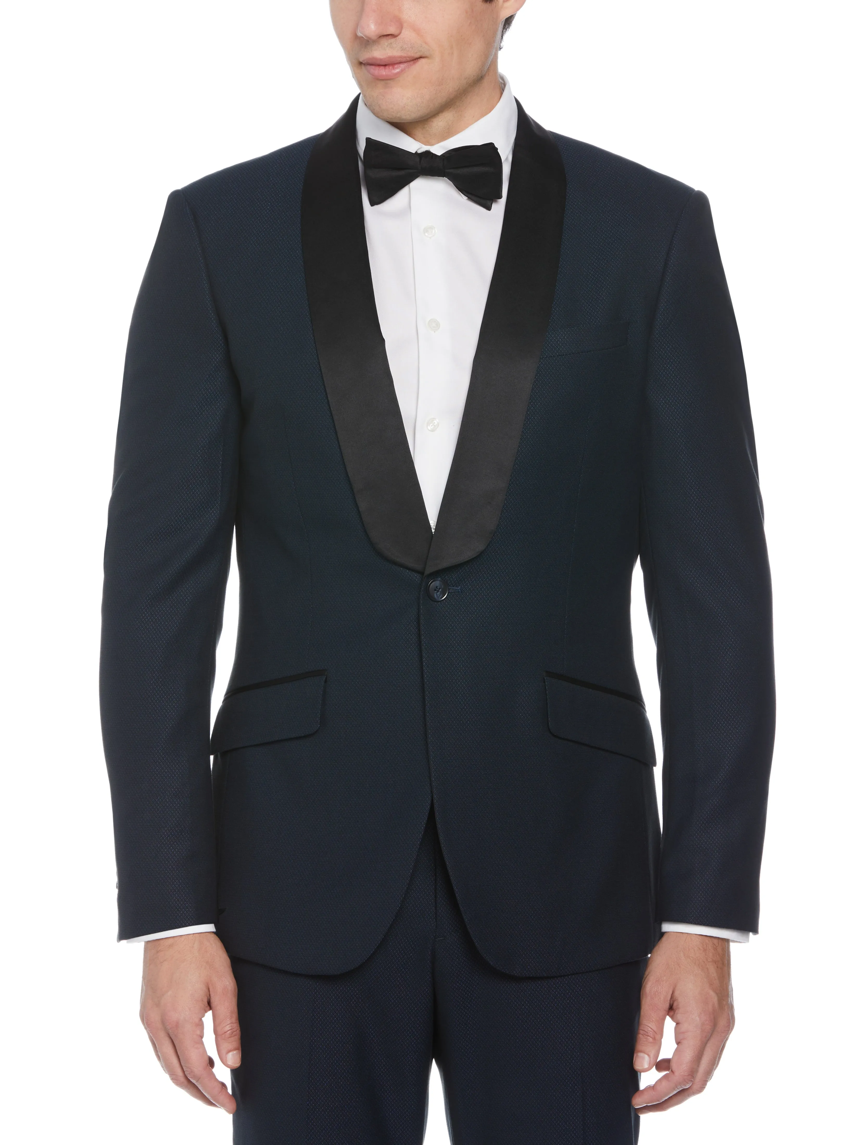 Slim Fit Textured Tuxedo Jacket sold by Perry Ellis product image thumbnail 4