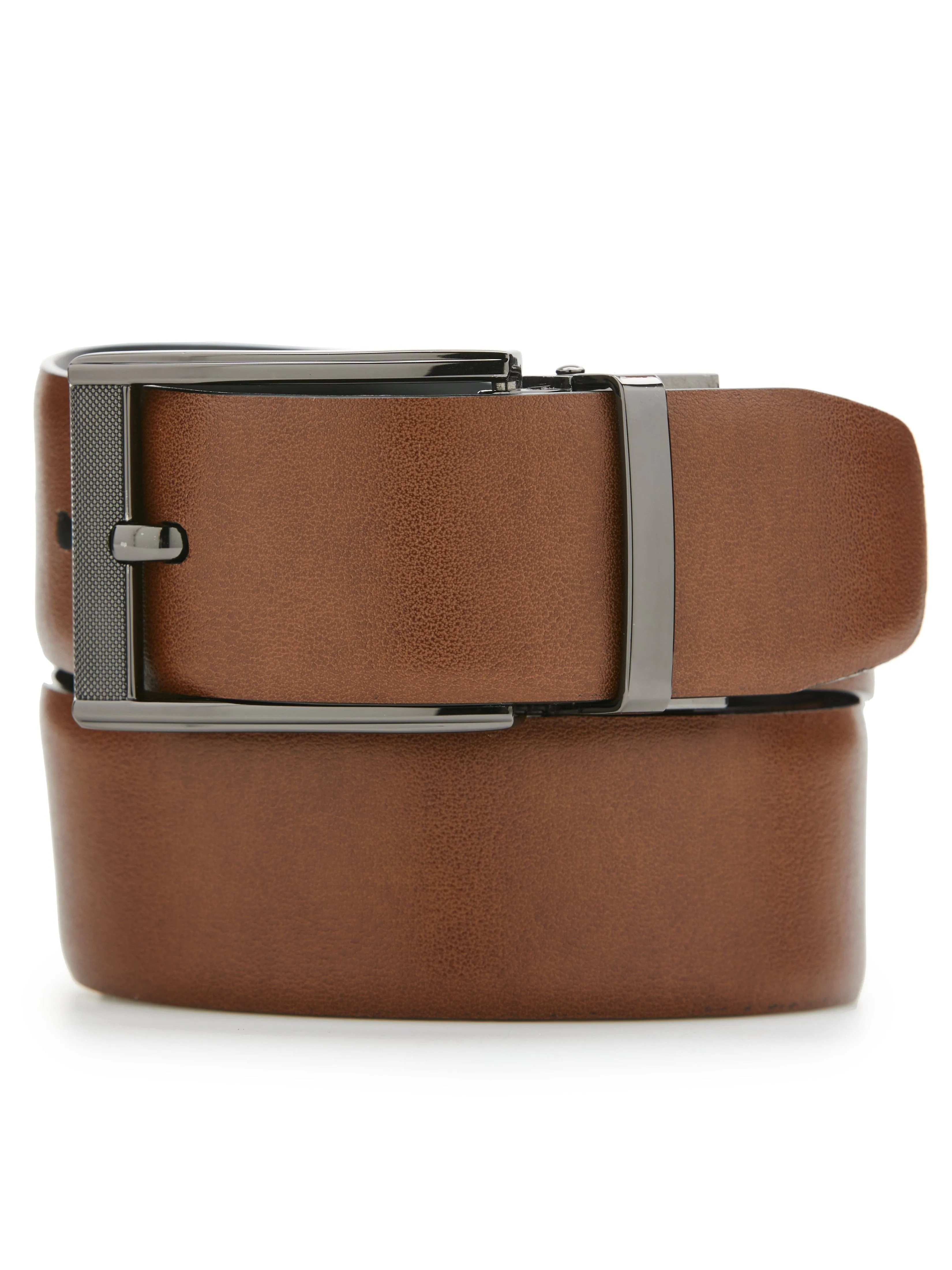 Mesh Buckle Reversible Leather Belt sold by Perry Ellis product image thumbnail 3