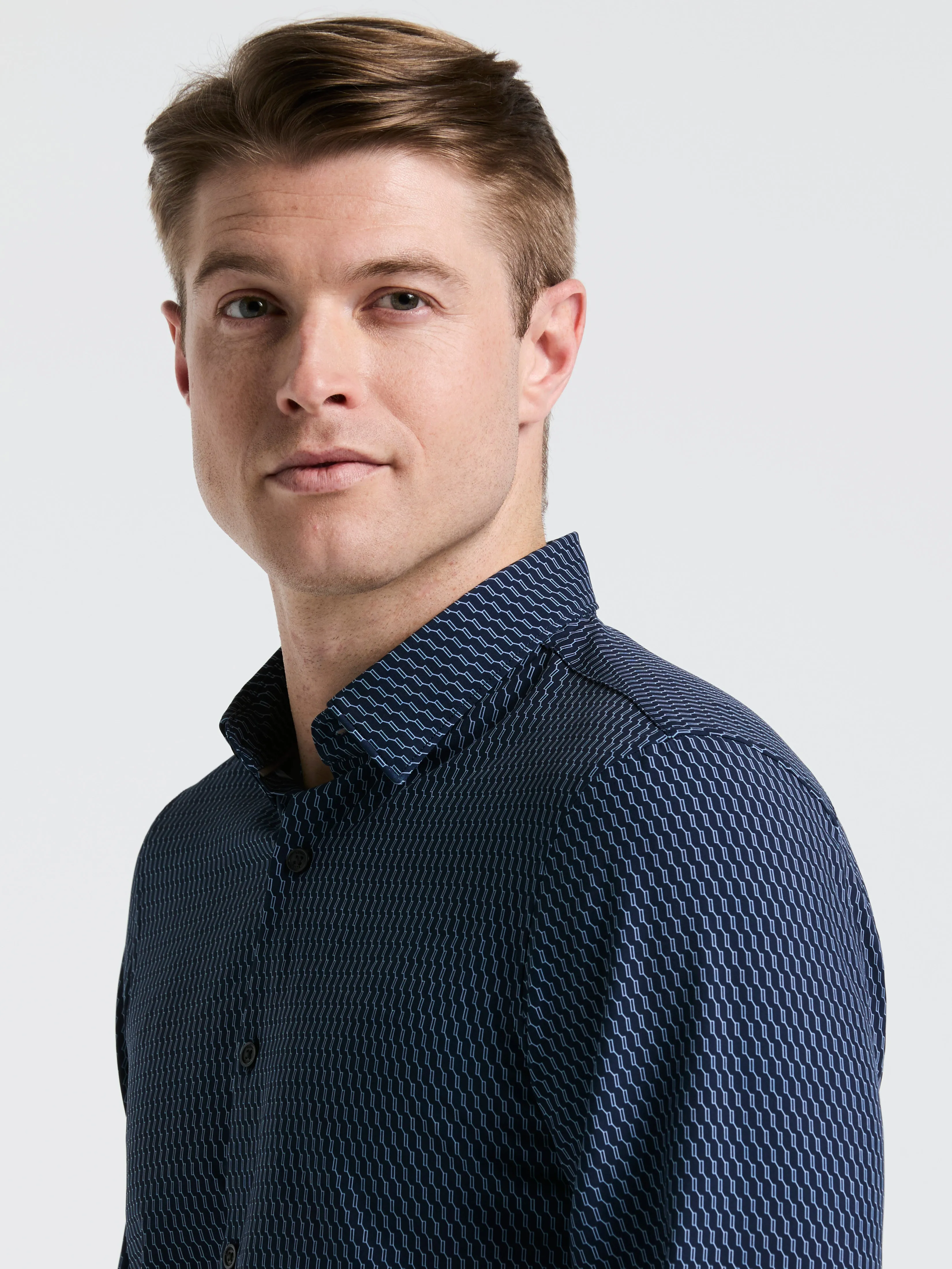 Slim Fit Geometric Print Shirt sold by Perry Ellis product image thumbnail 4