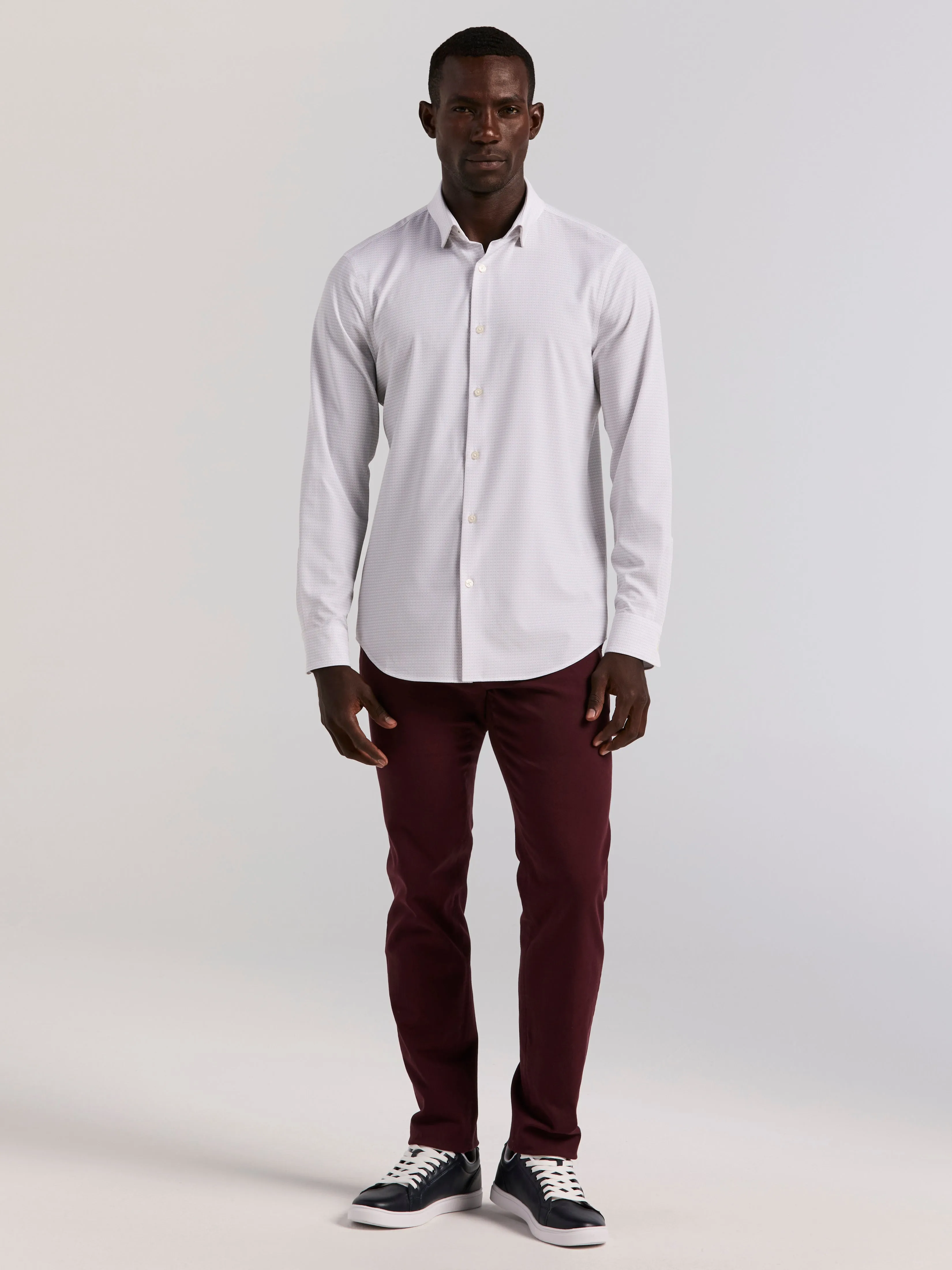 Slim Fit Total Stretch Geo Print Shirt sold by Perry Ellis product image thumbnail 4