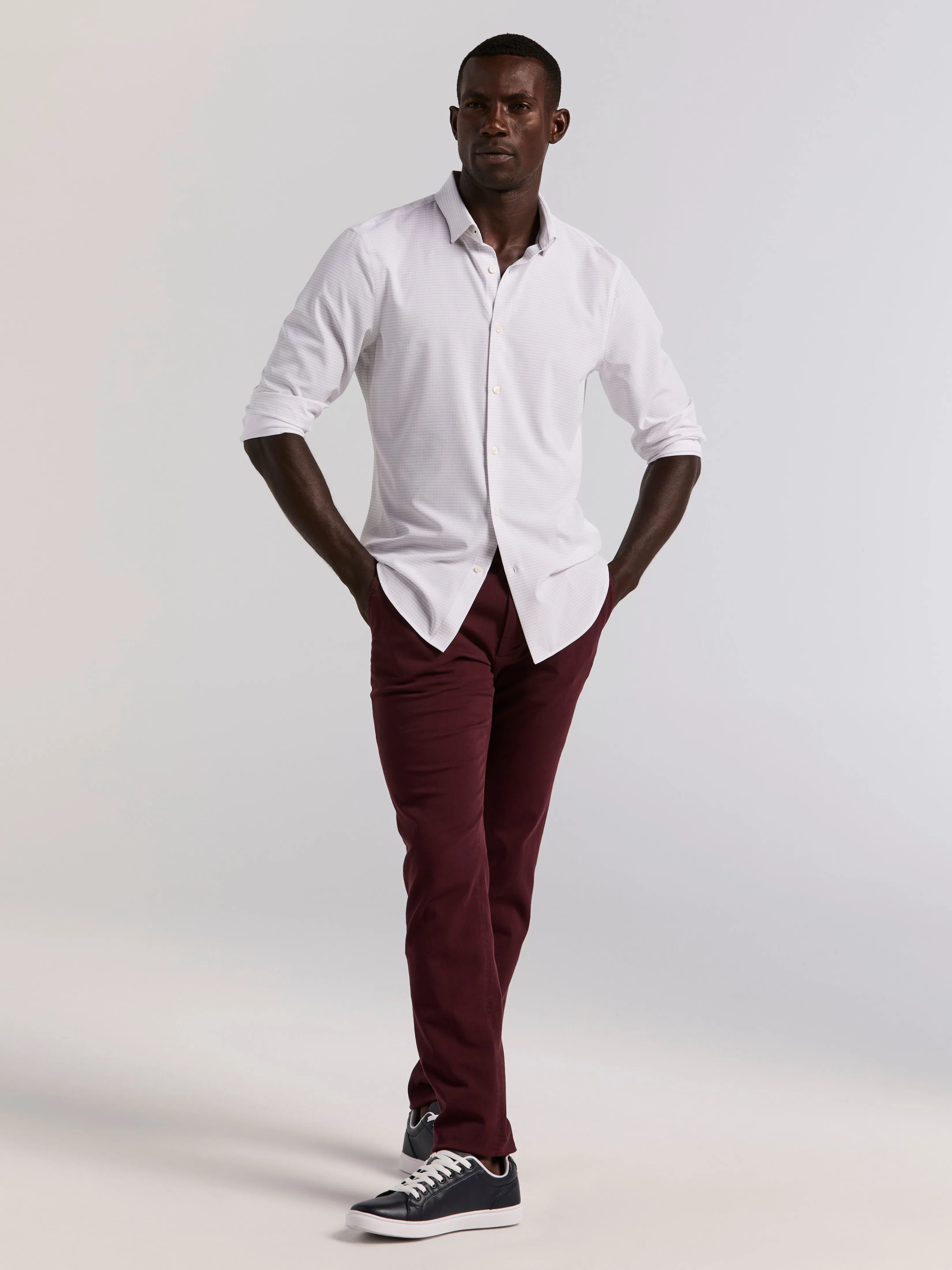 Slim Fit Total Stretch Geo Print Shirt sold by Perry Ellis product image thumbnail 5