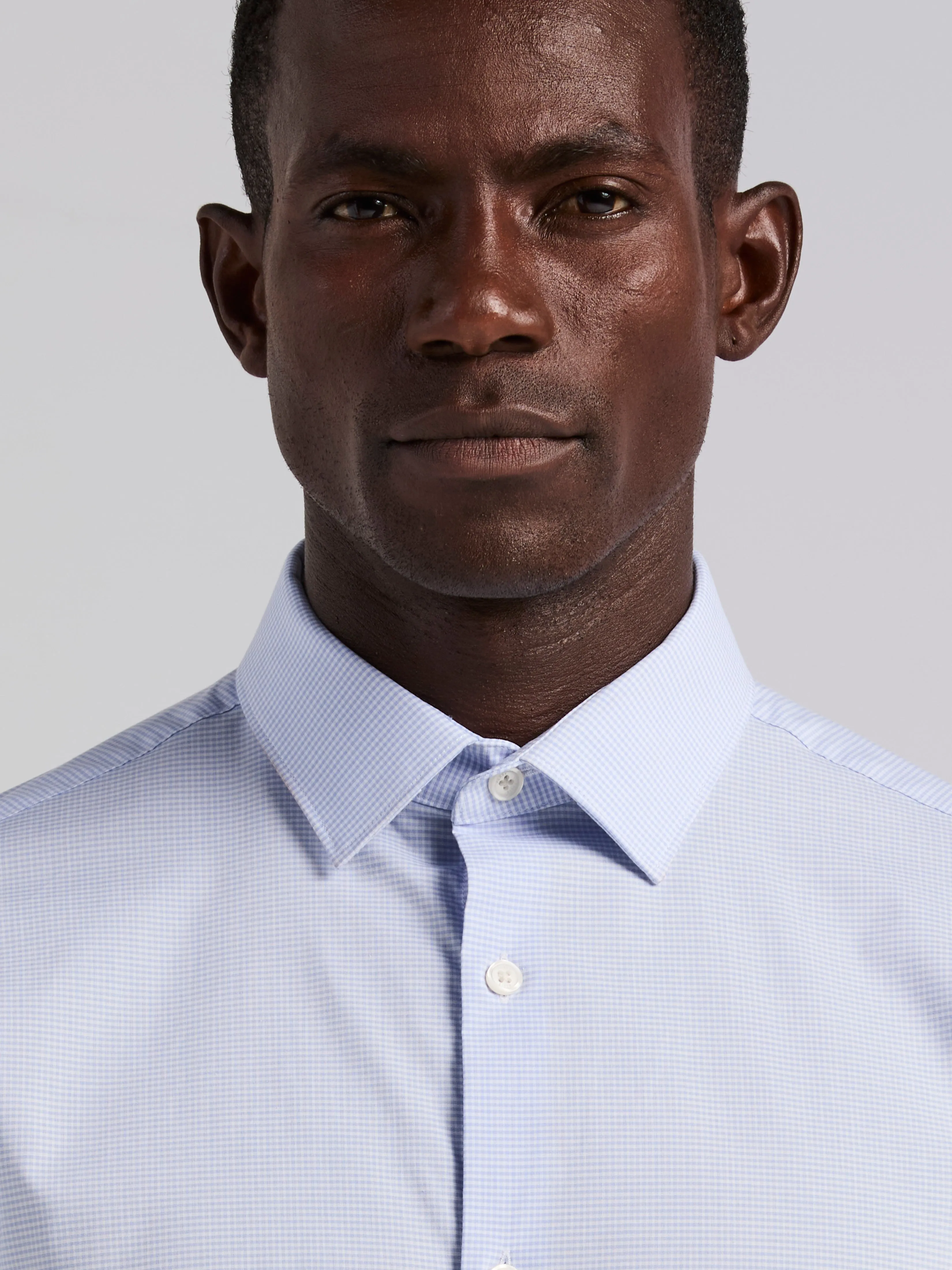 Mini Check Slim Fit Cotton Shirt sold by Perry Ellis product image thumbnail 4