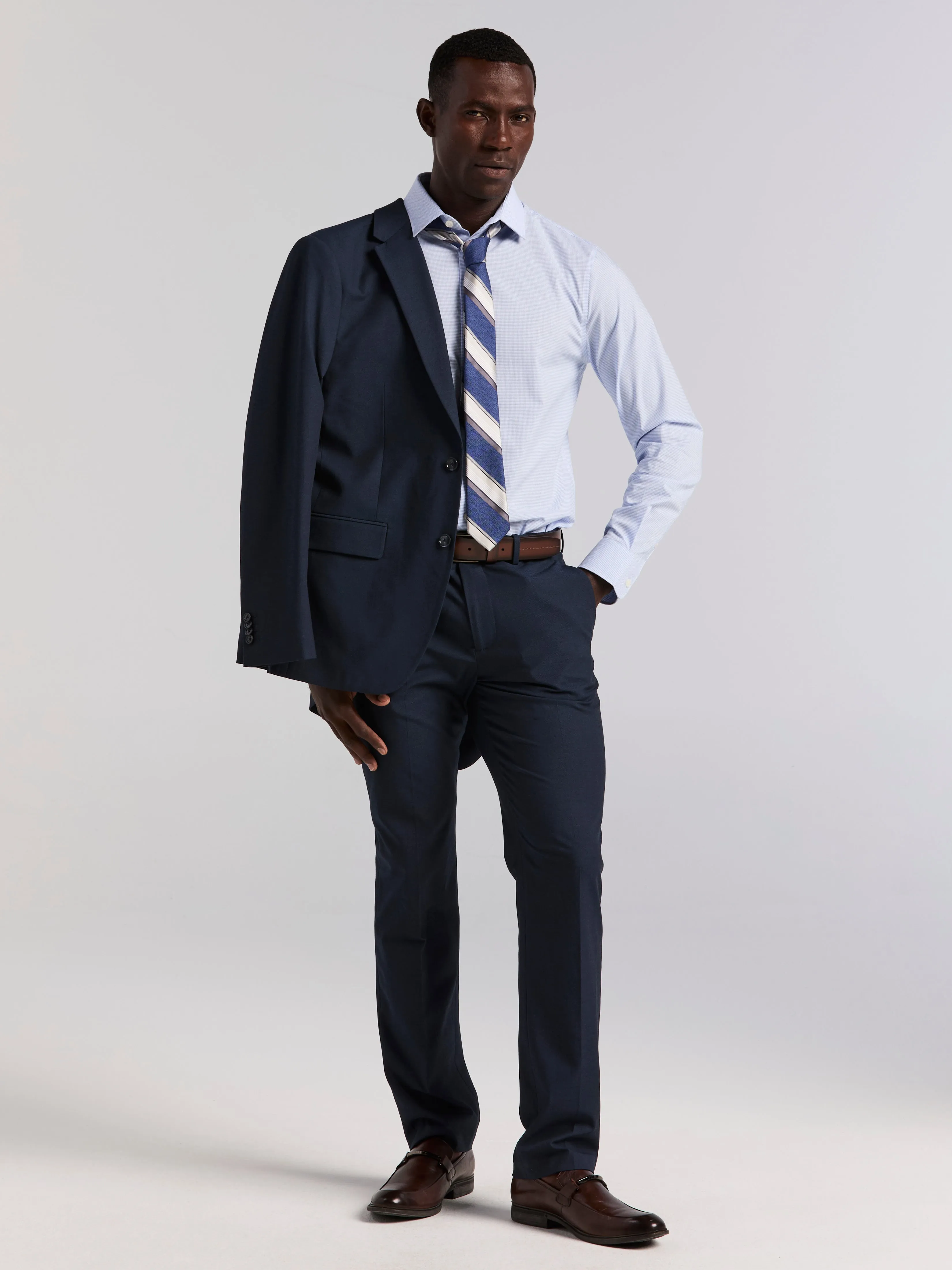 Mini Check Slim Fit Cotton Shirt sold by Perry Ellis