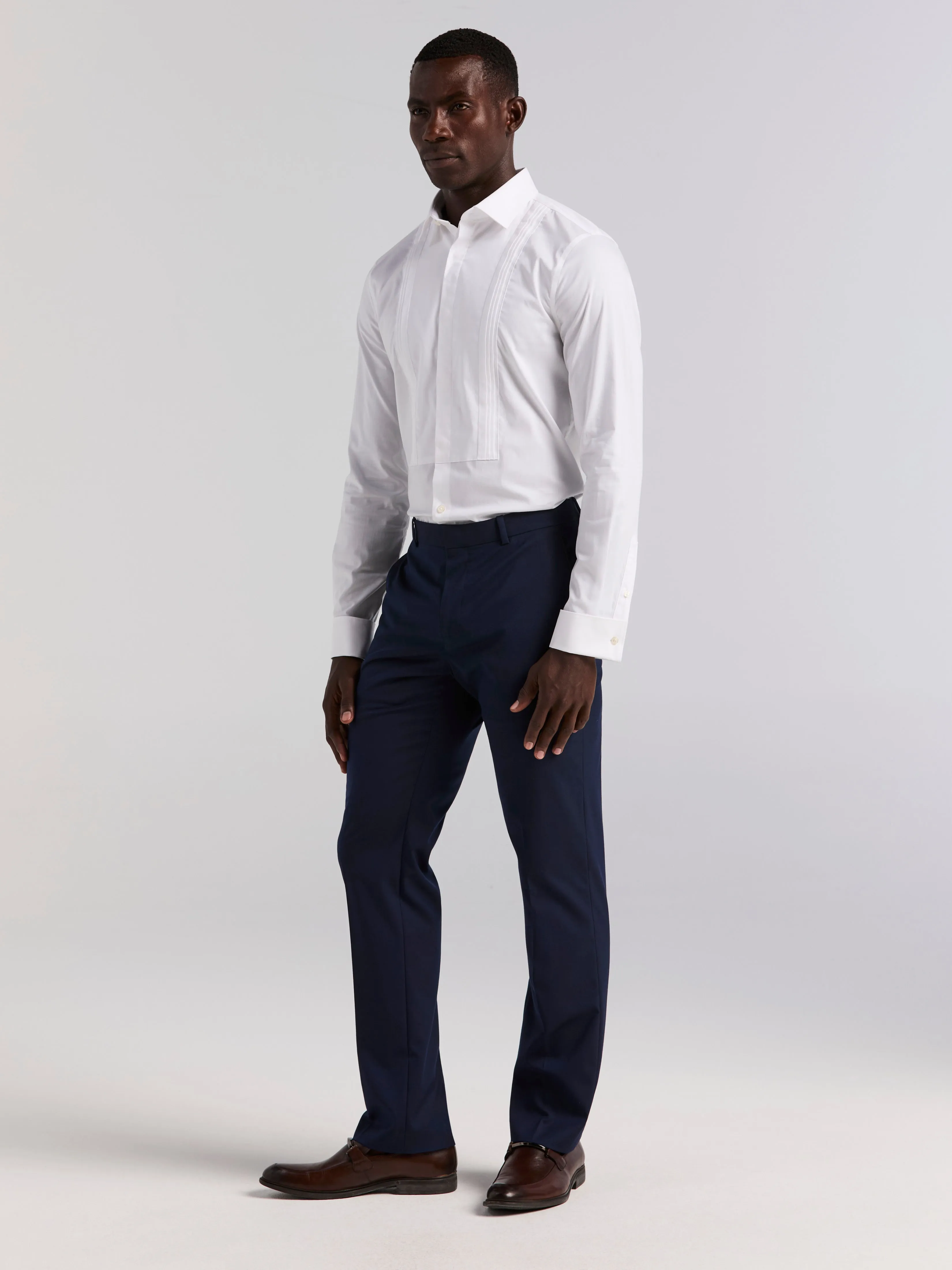 Slim Fit Tuxedo Dress Shirt sold by Perry Ellis product image thumbnail 3