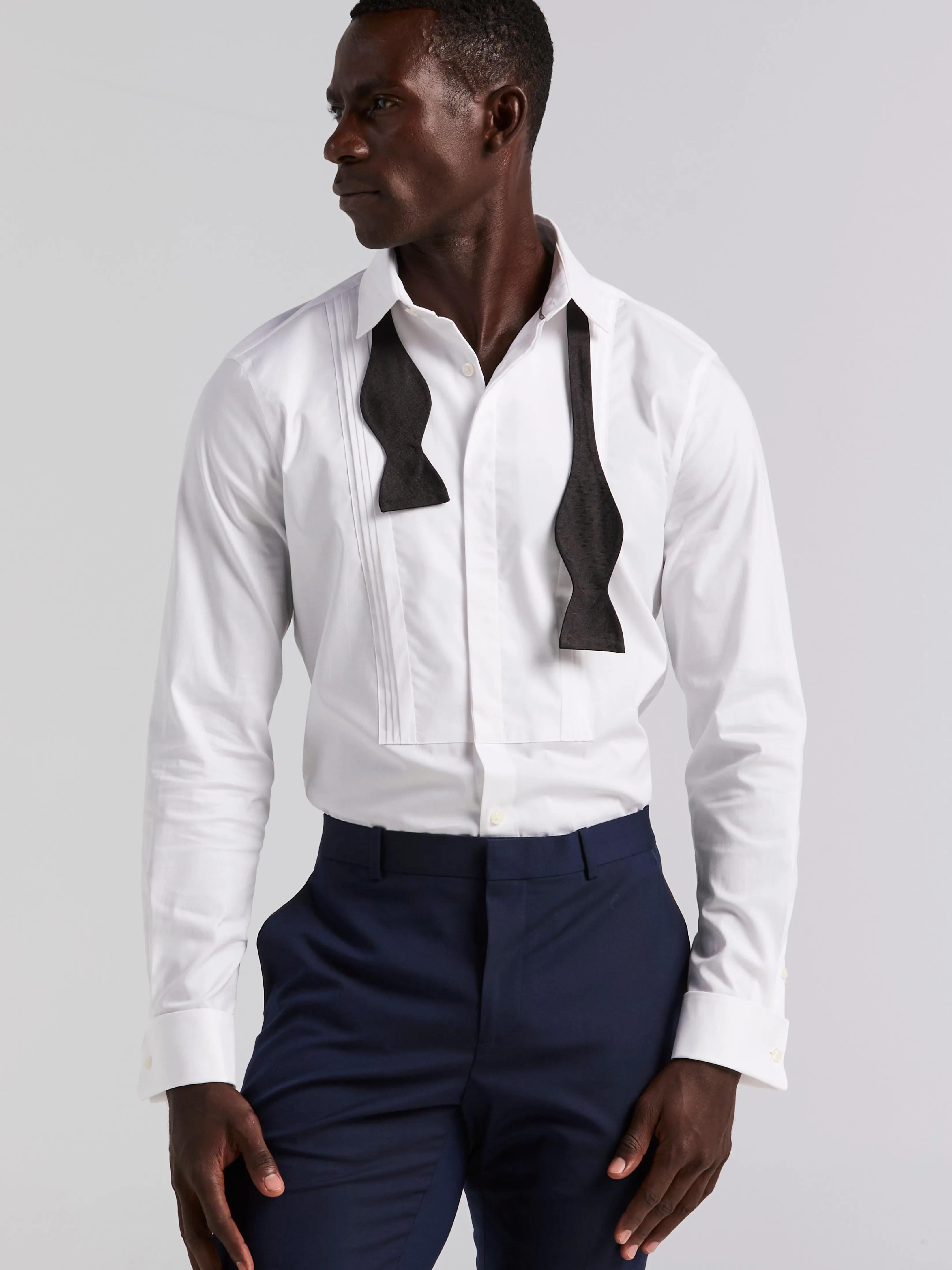 Slim Fit Tuxedo Dress Shirt sold by Perry Ellis product image thumbnail 4