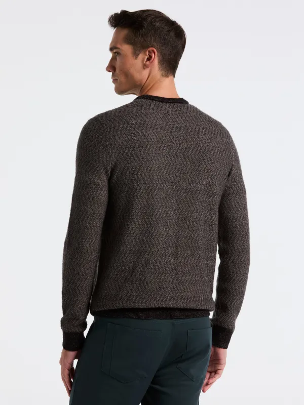 Herringbone Crew Neck Sweater sold by Perry Ellis