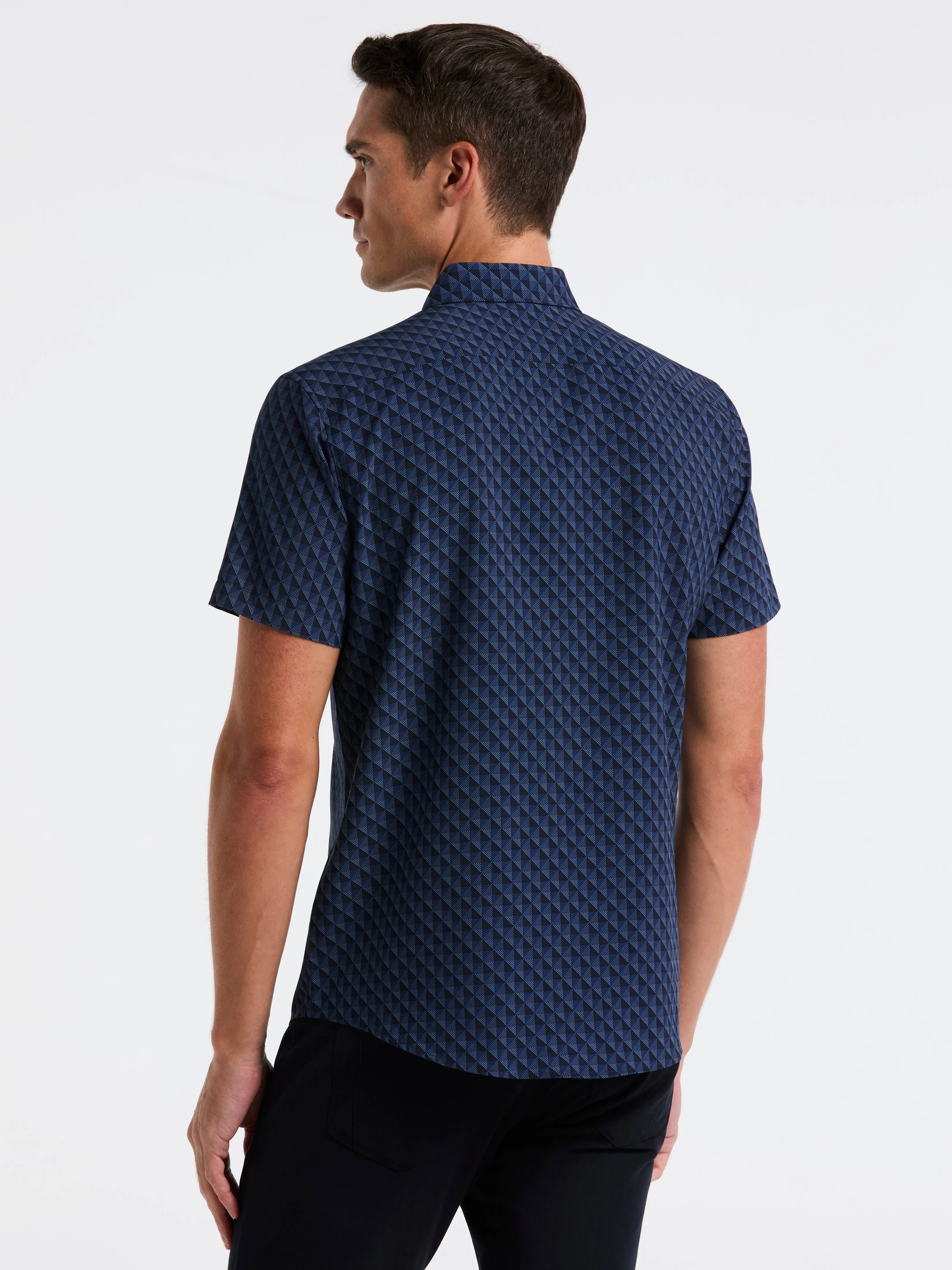 Slim Fit Total Stretch Diamond Geo Print Shirt sold by Perry Ellis product image thumbnail 2