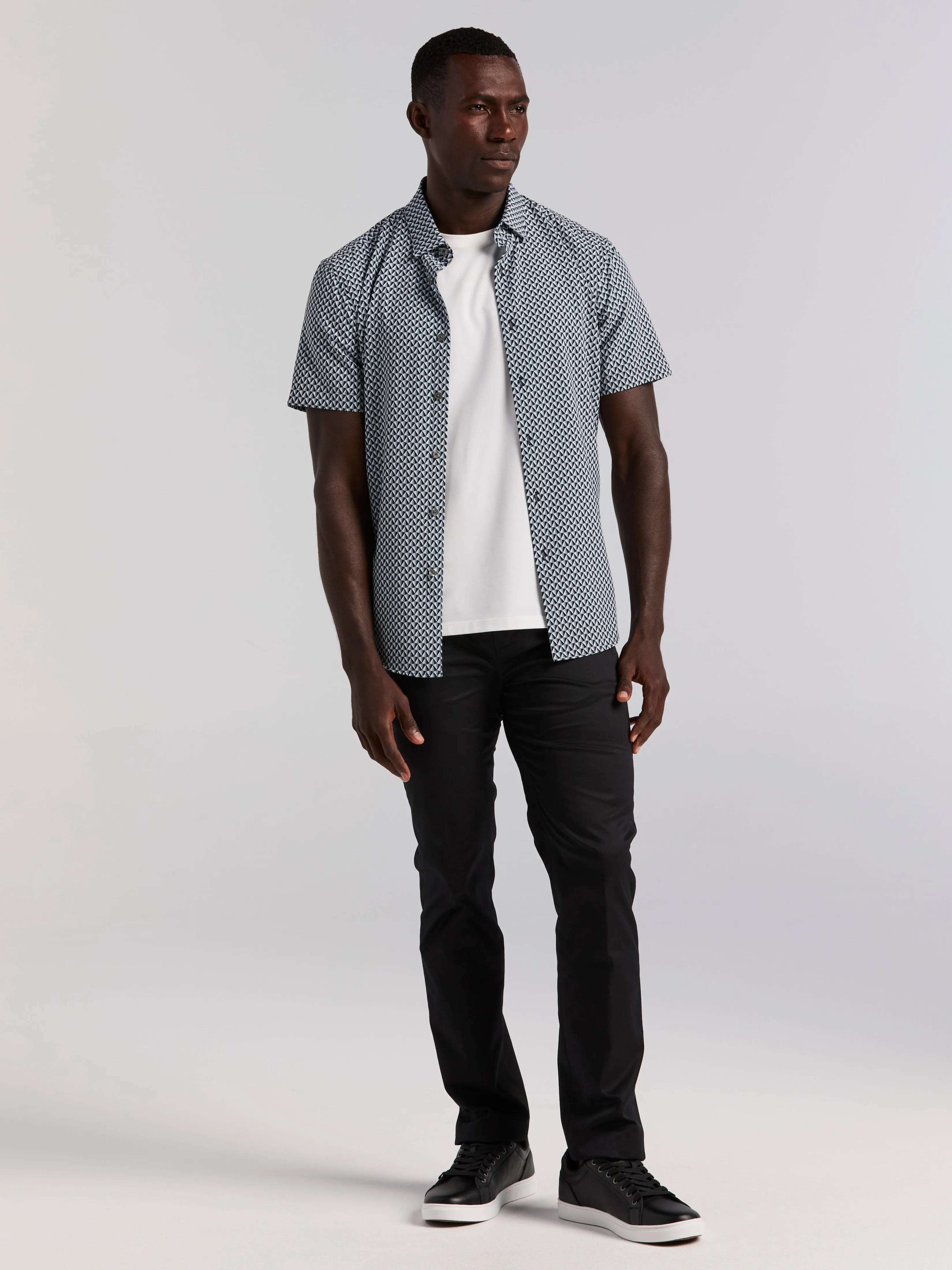 Triangle Geo Print Shirt sold by Perry Ellis product image thumbnail 3