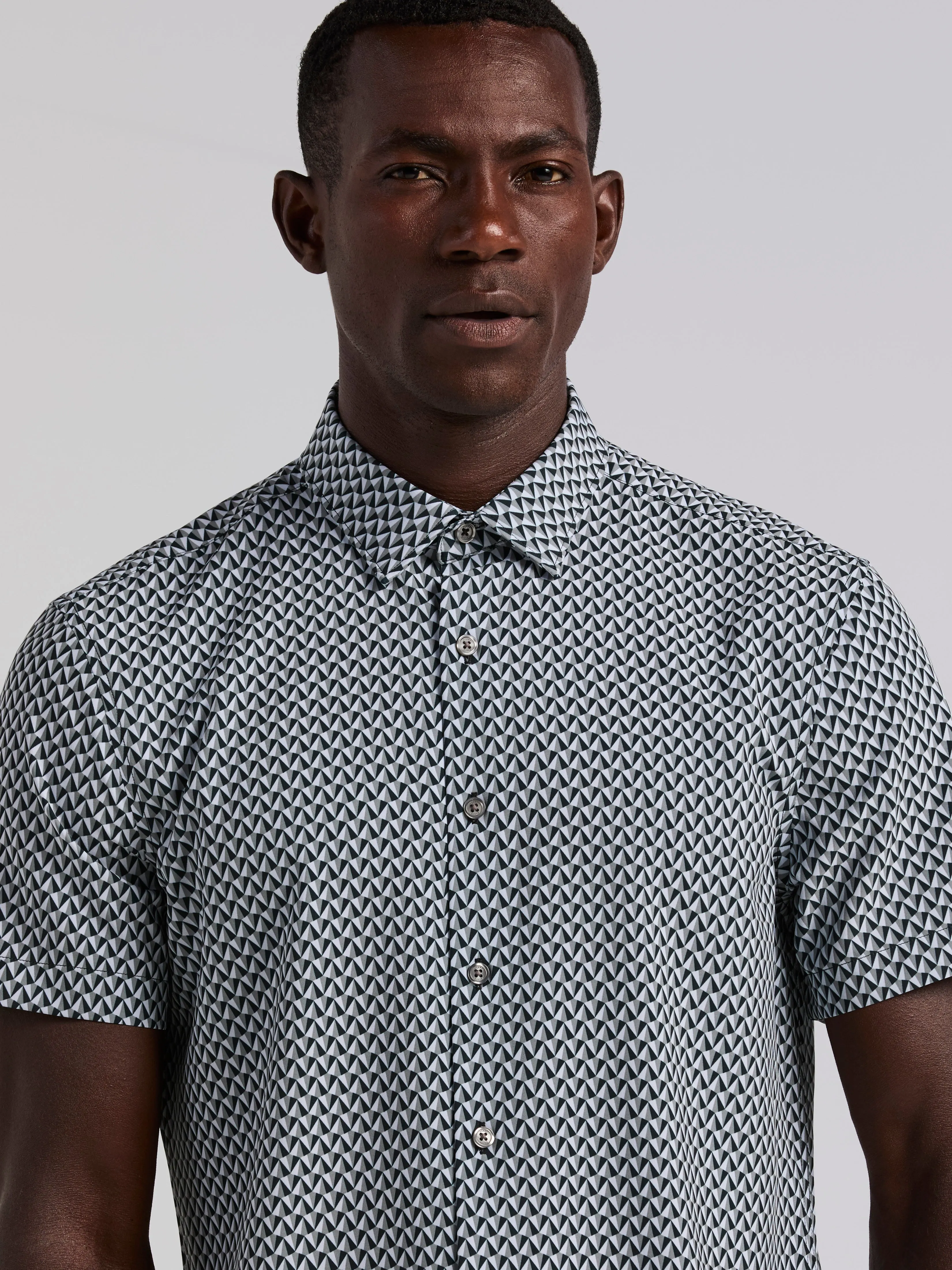 Triangle Geo Print Shirt sold by Perry Ellis product image thumbnail 4