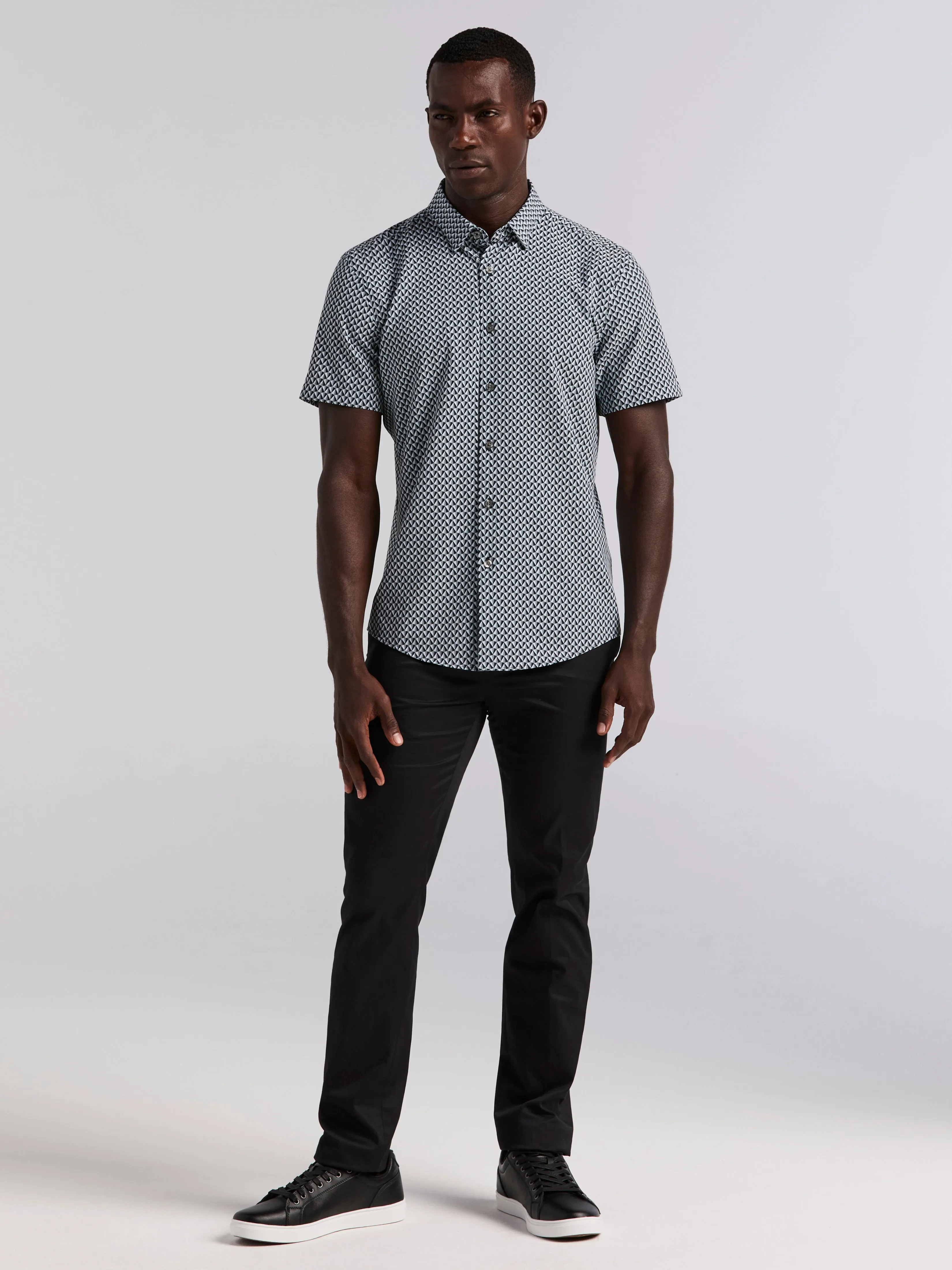 Triangle Geo Print Shirt sold by Perry Ellis product image thumbnail 5