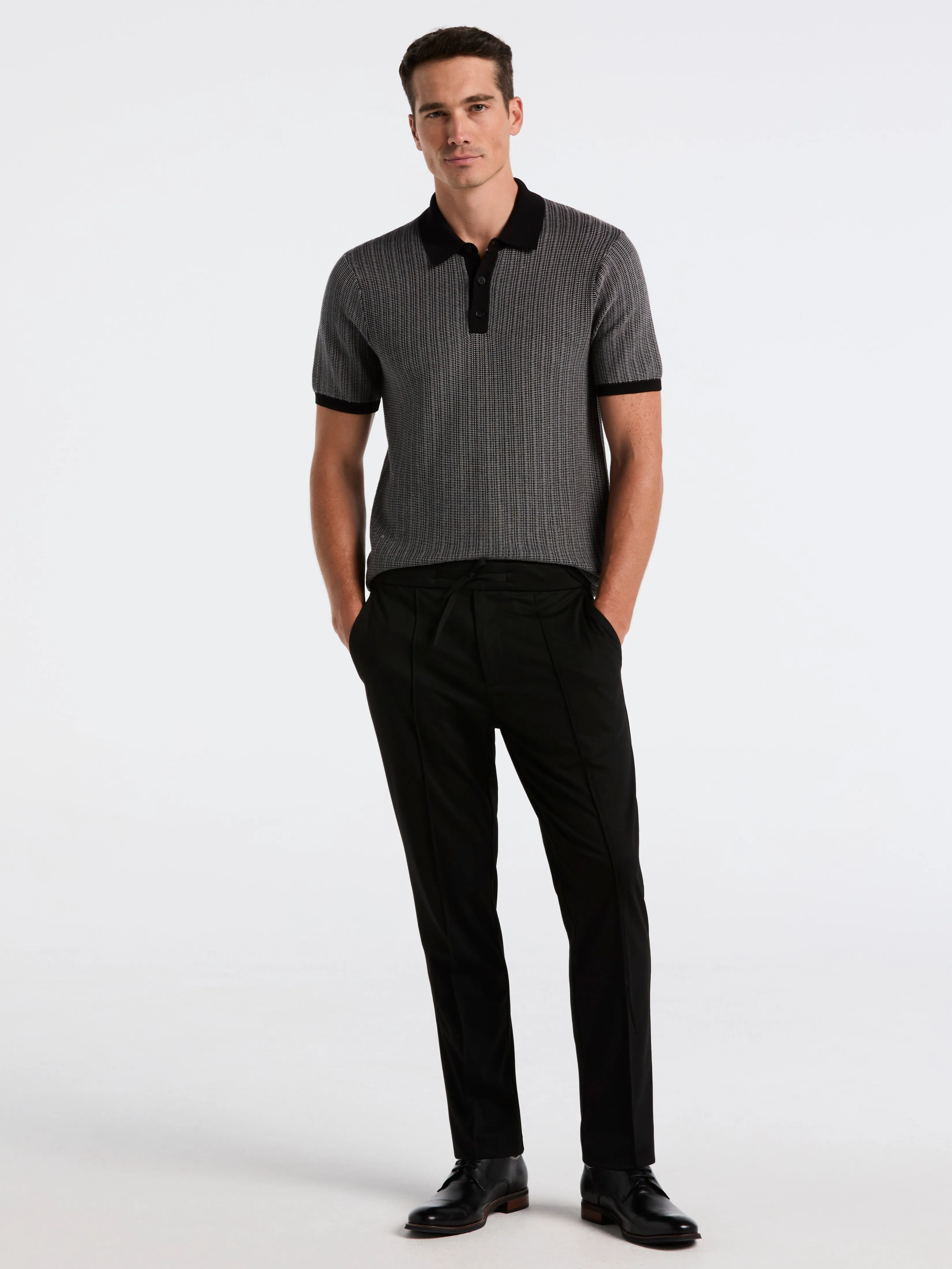 Mini Geo Jacquard Polo Sweater sold by Perry Ellis product image thumbnail 2