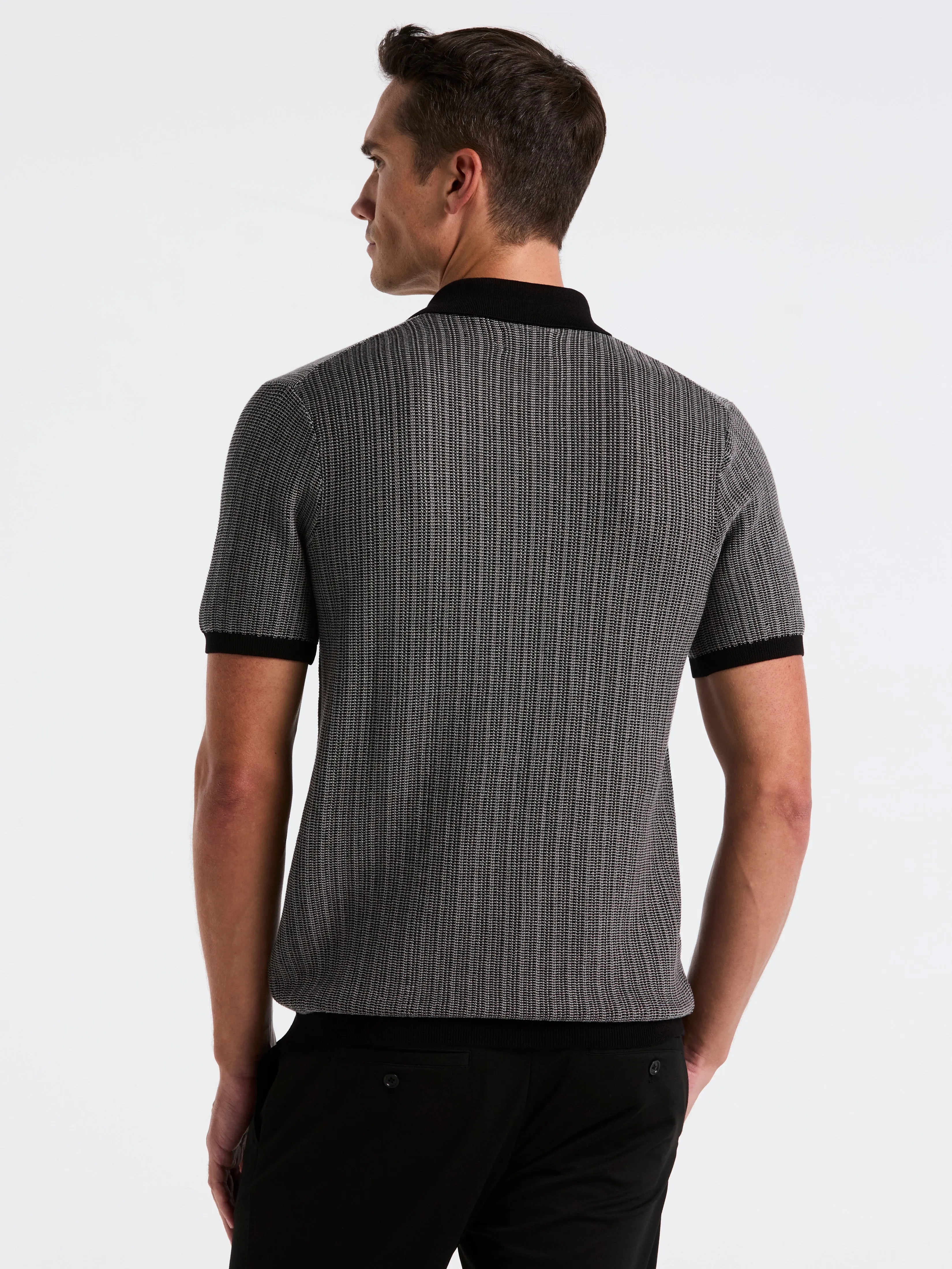 Mini Geo Jacquard Polo Sweater sold by Perry Ellis product image thumbnail 5