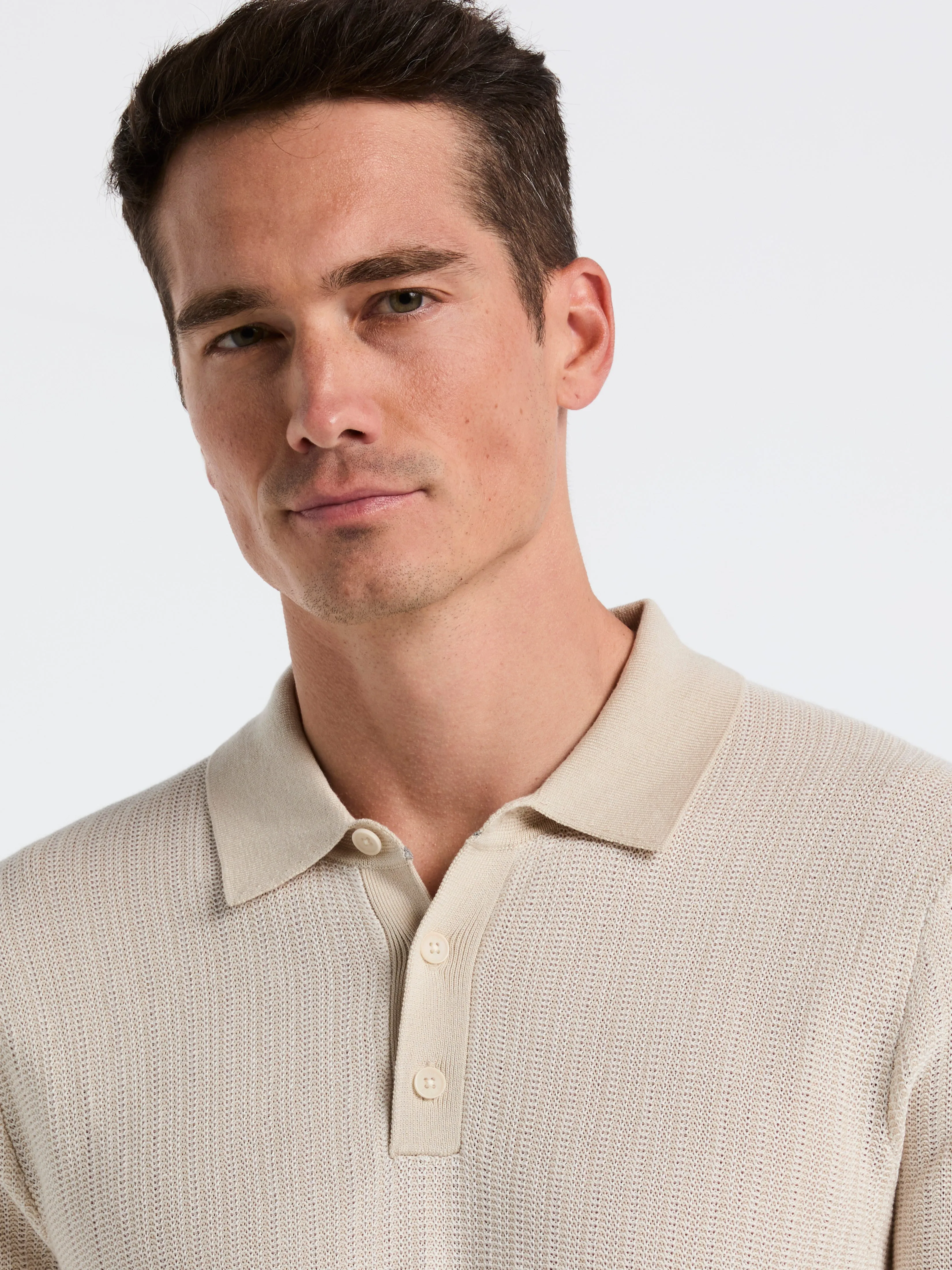 Mini Geo Jacquard Polo Sweater sold by Perry Ellis product image thumbnail 3