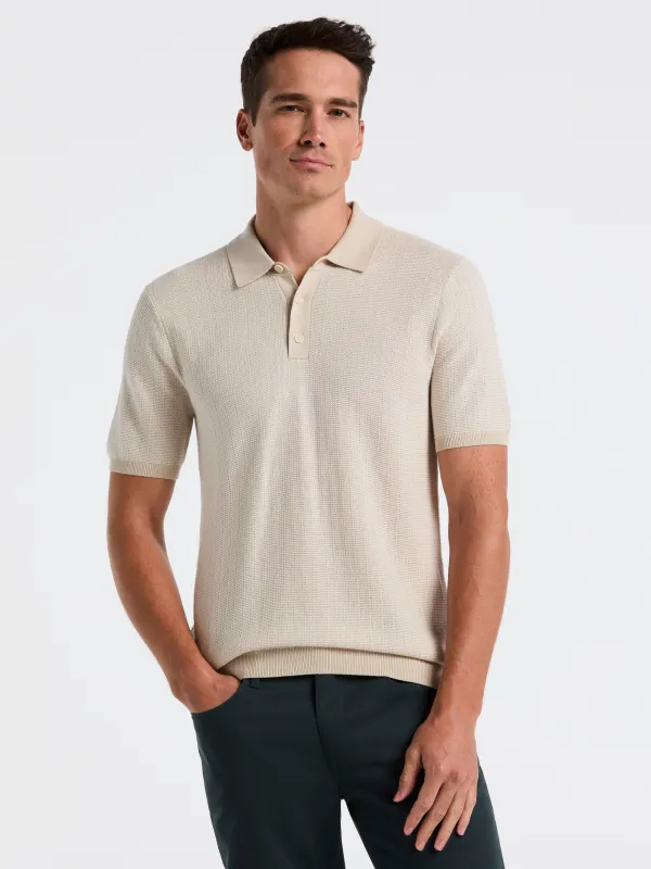 Mini Geo Jacquard Polo Sweater sold by Perry Ellis
