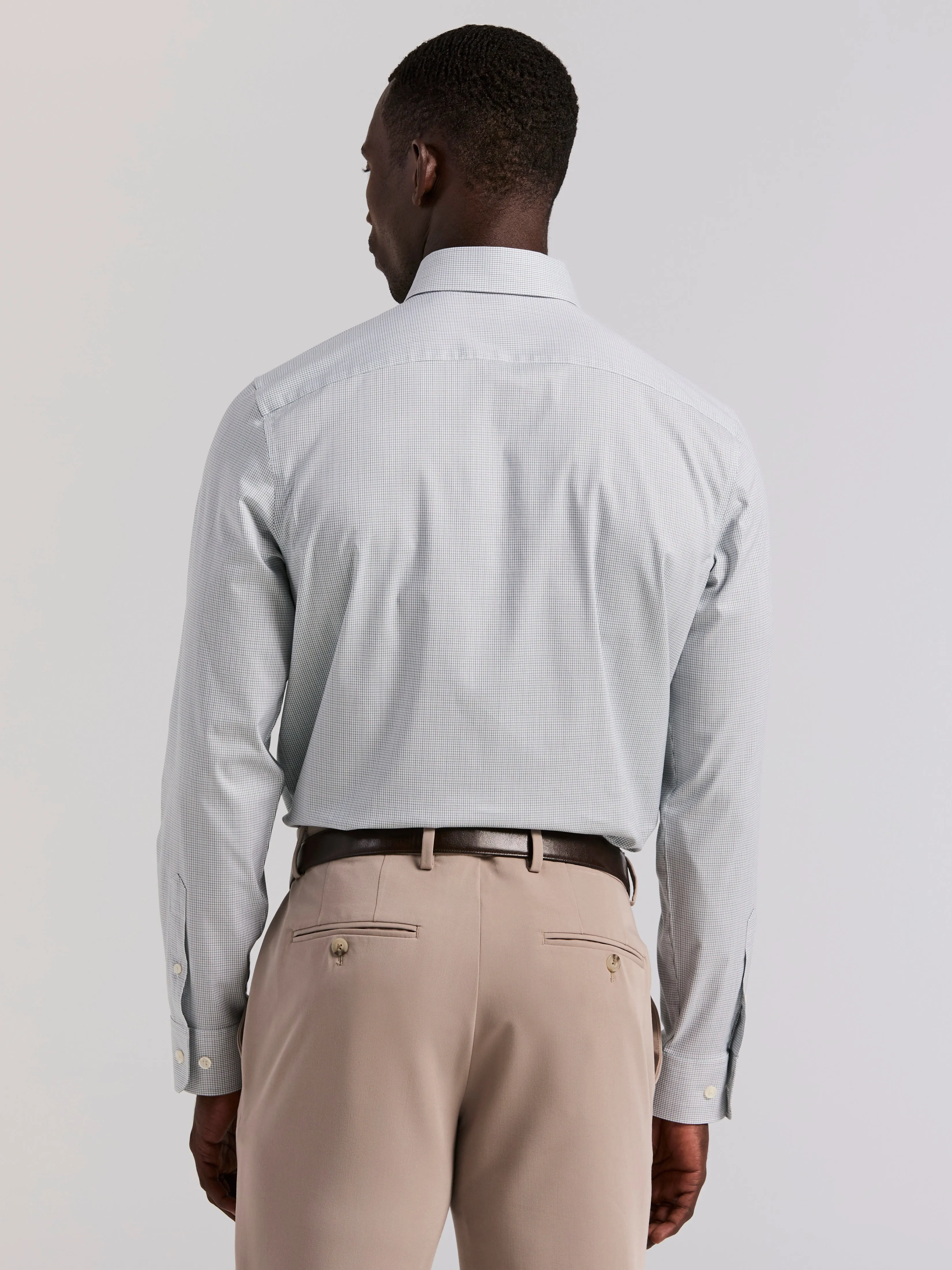 Plaid Slim Fit Poplin Shirt sold by Perry Ellis product image thumbnail 5