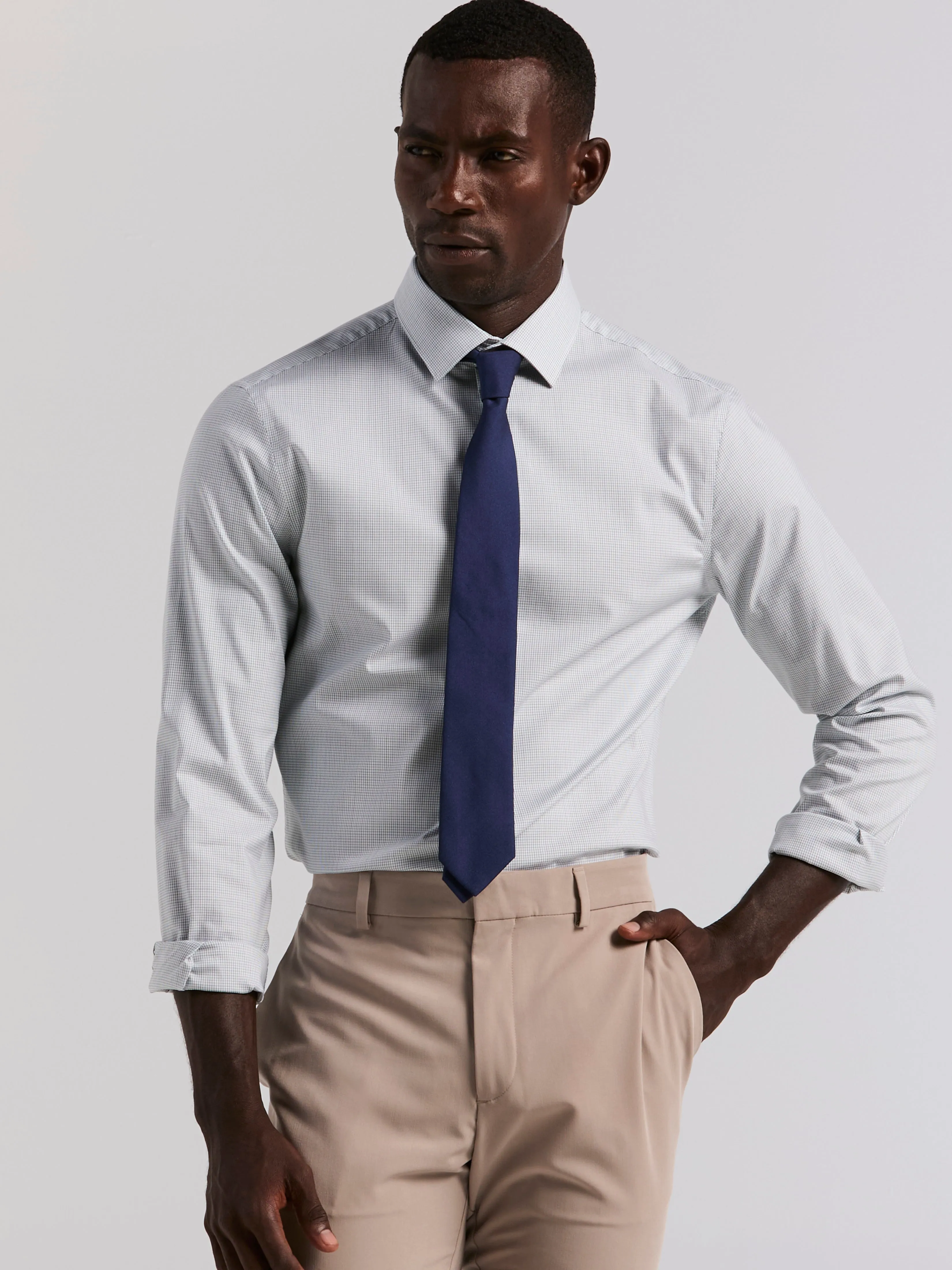 Plaid Slim Fit Poplin Shirt sold by Perry Ellis