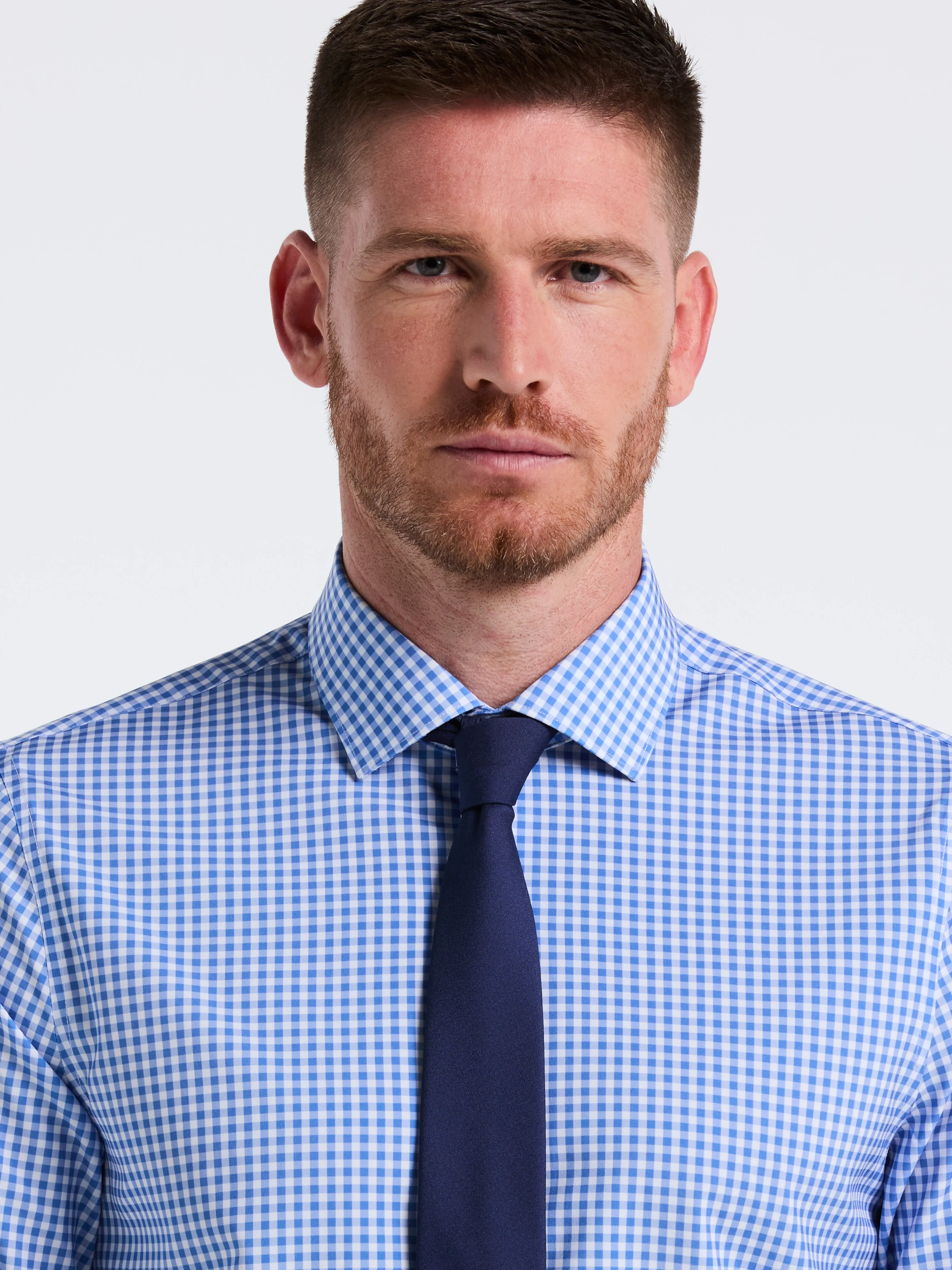 Performance Tech Gingham Print Dress Shirt sold by Perry Ellis product image thumbnail 2