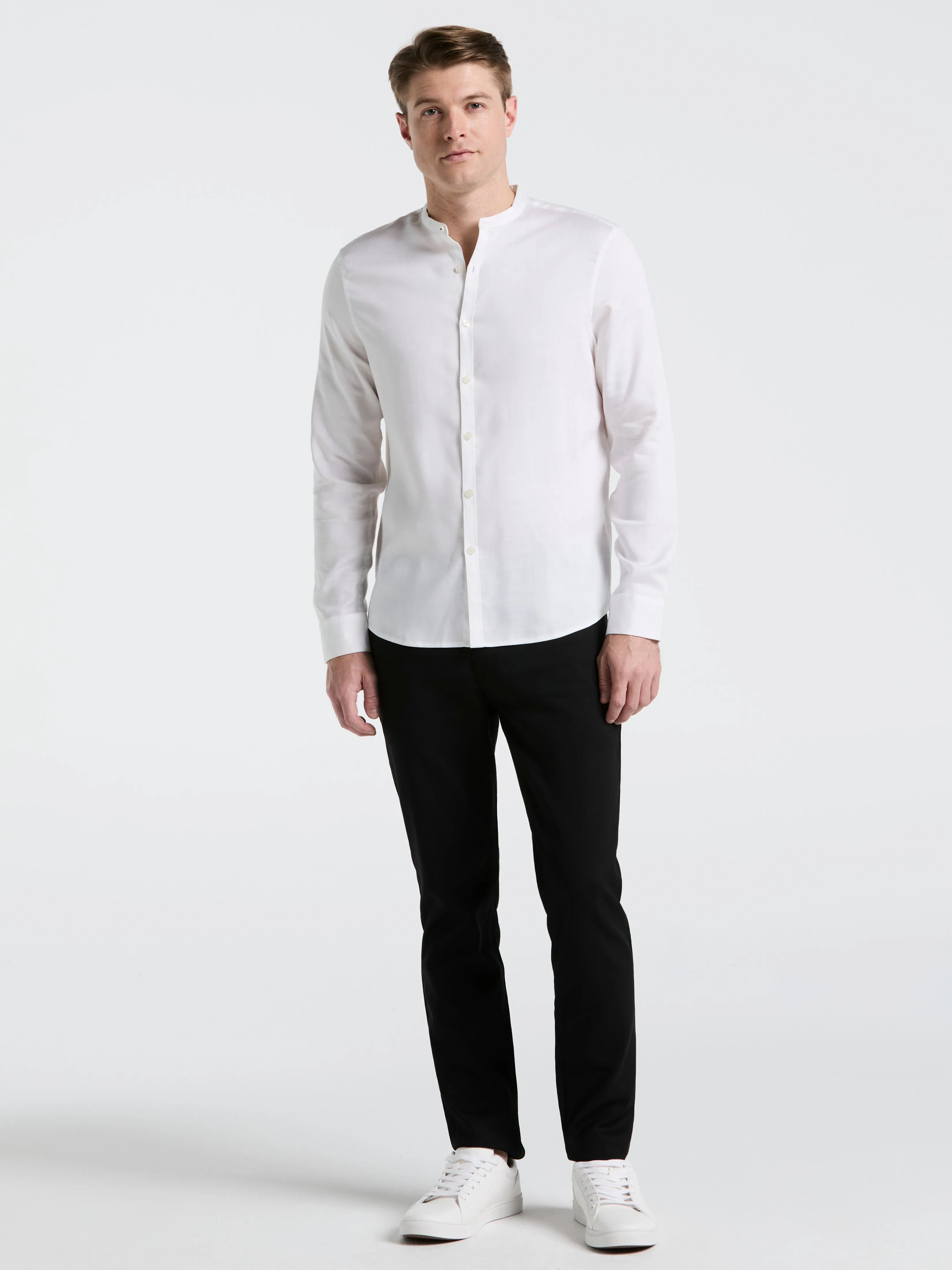 Banded Collar Shirt sold by Perry Ellis product image thumbnail 4