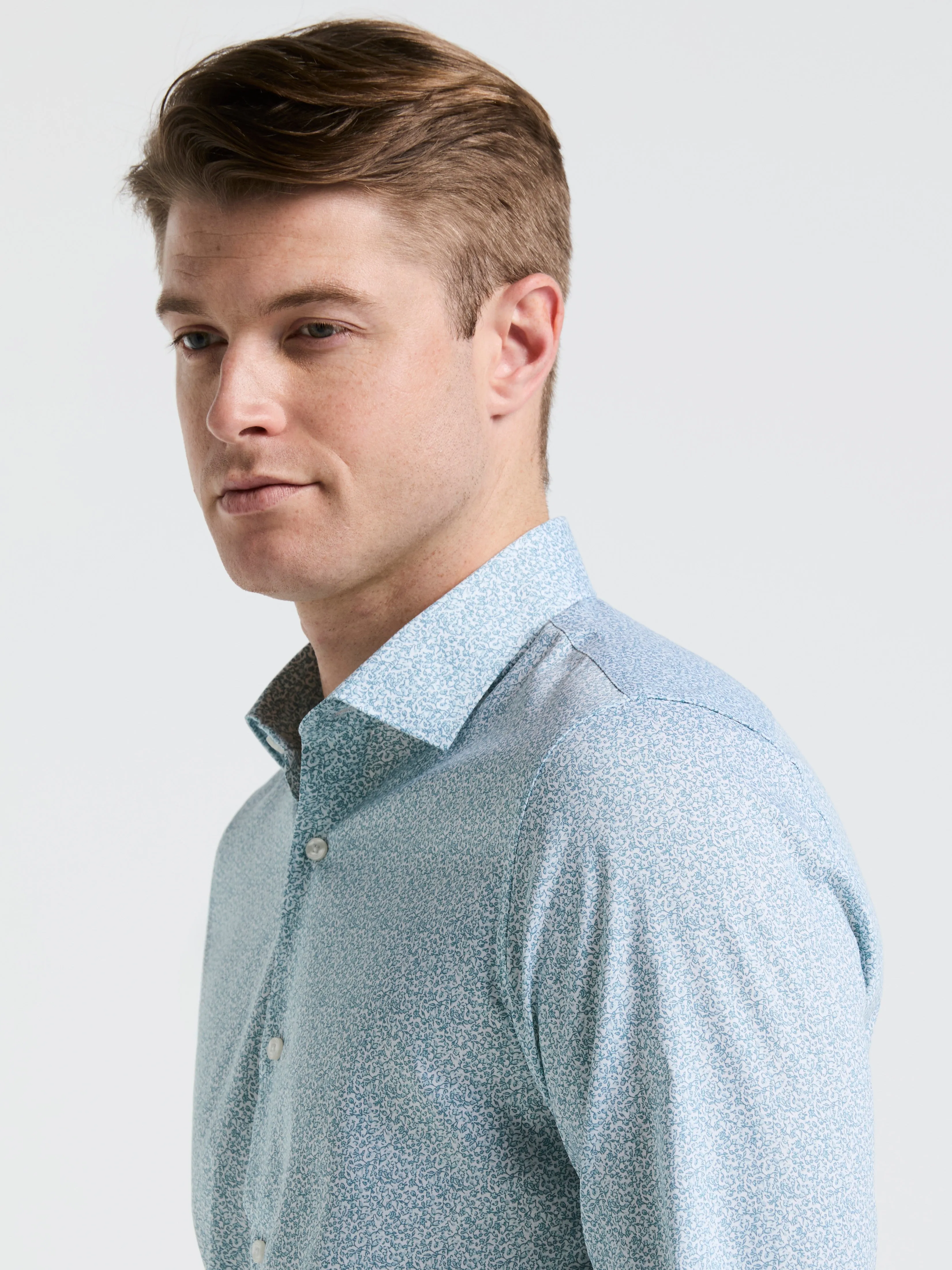 Stretch Floral Print Dress Shirt sold by Perry Ellis product image thumbnail 3