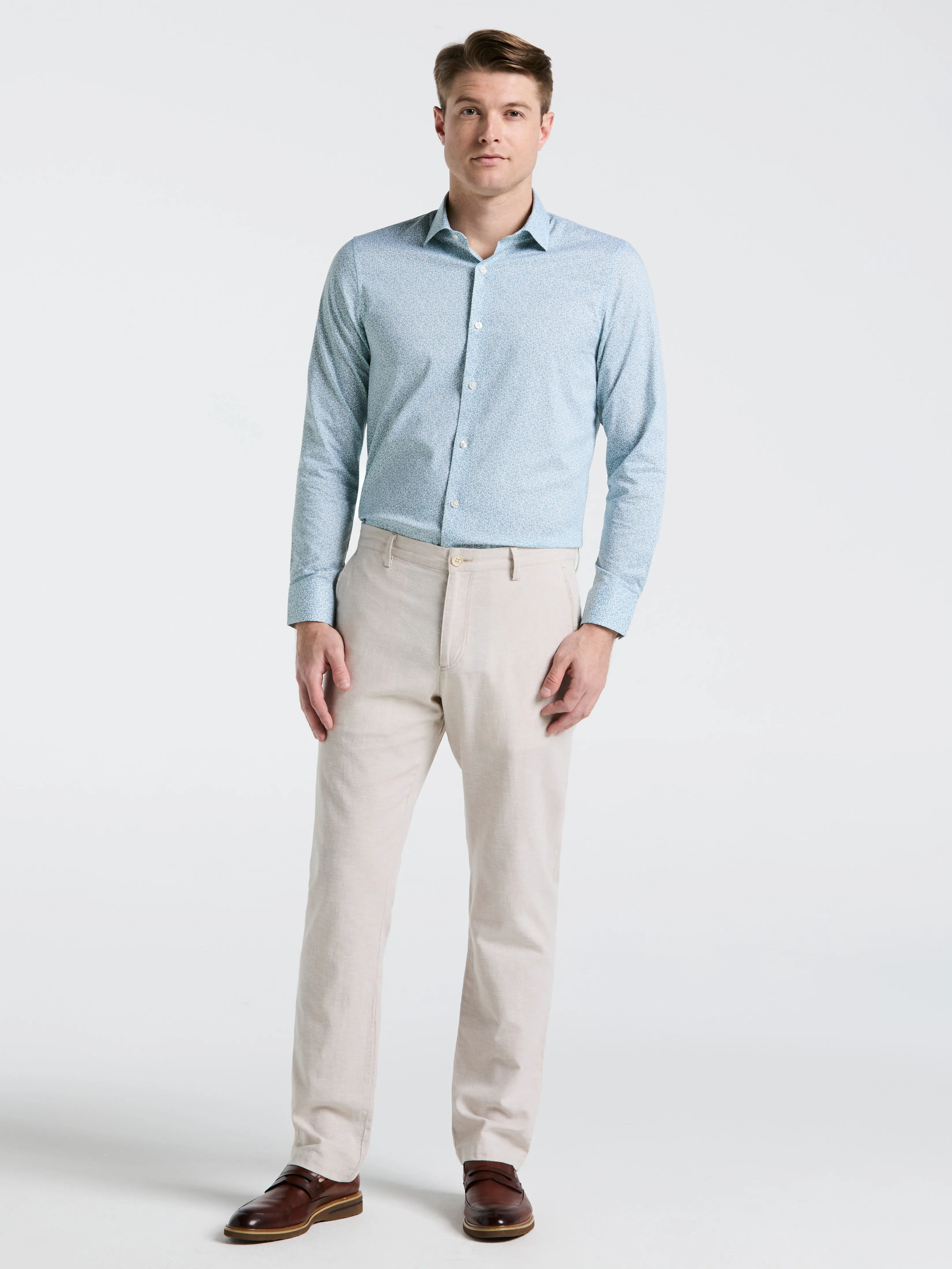 Stretch Floral Print Dress Shirt sold by Perry Ellis product image thumbnail 4