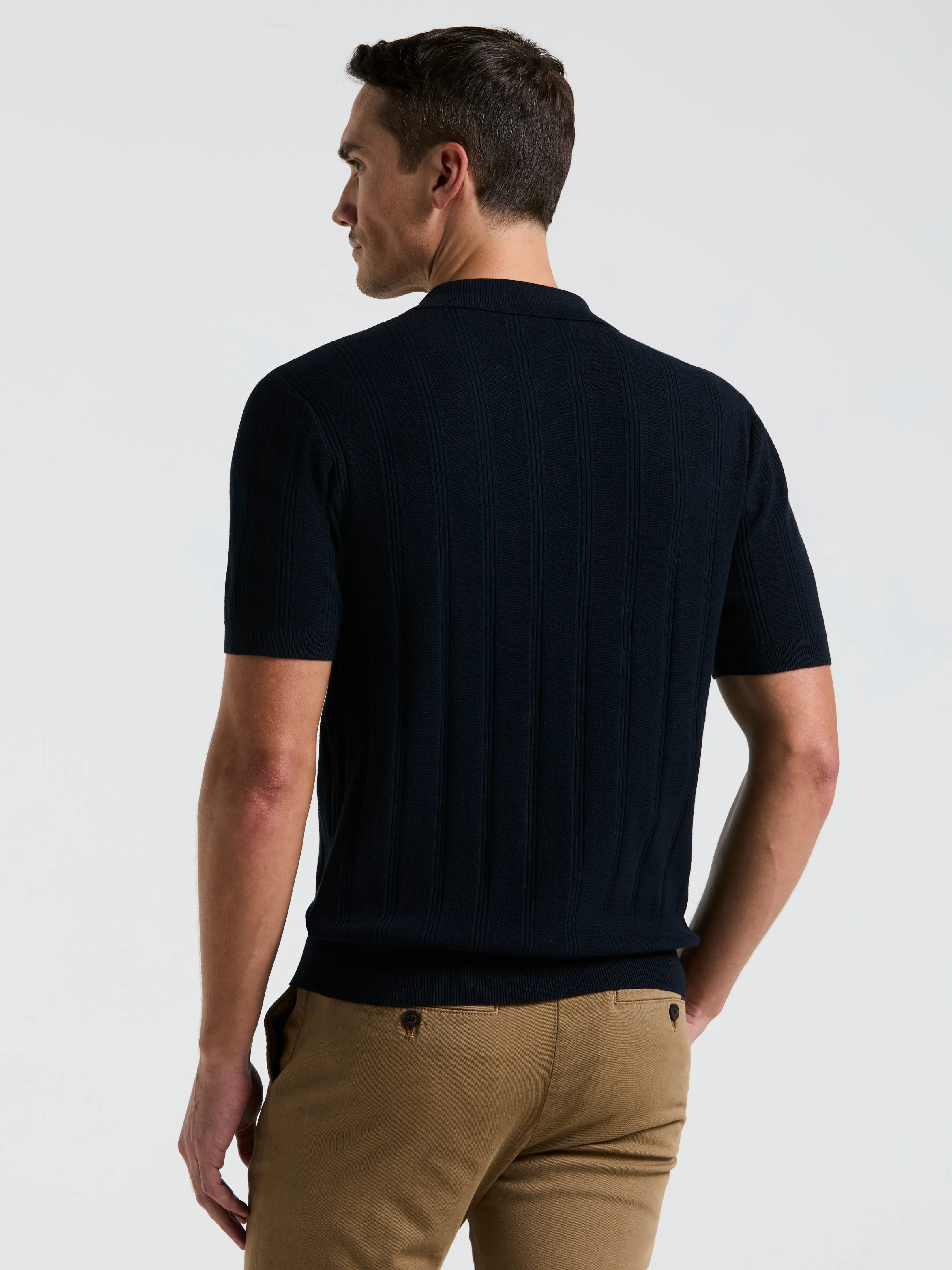 Mesh Stripe Sweater Polo sold by Perry Ellis product image thumbnail 3