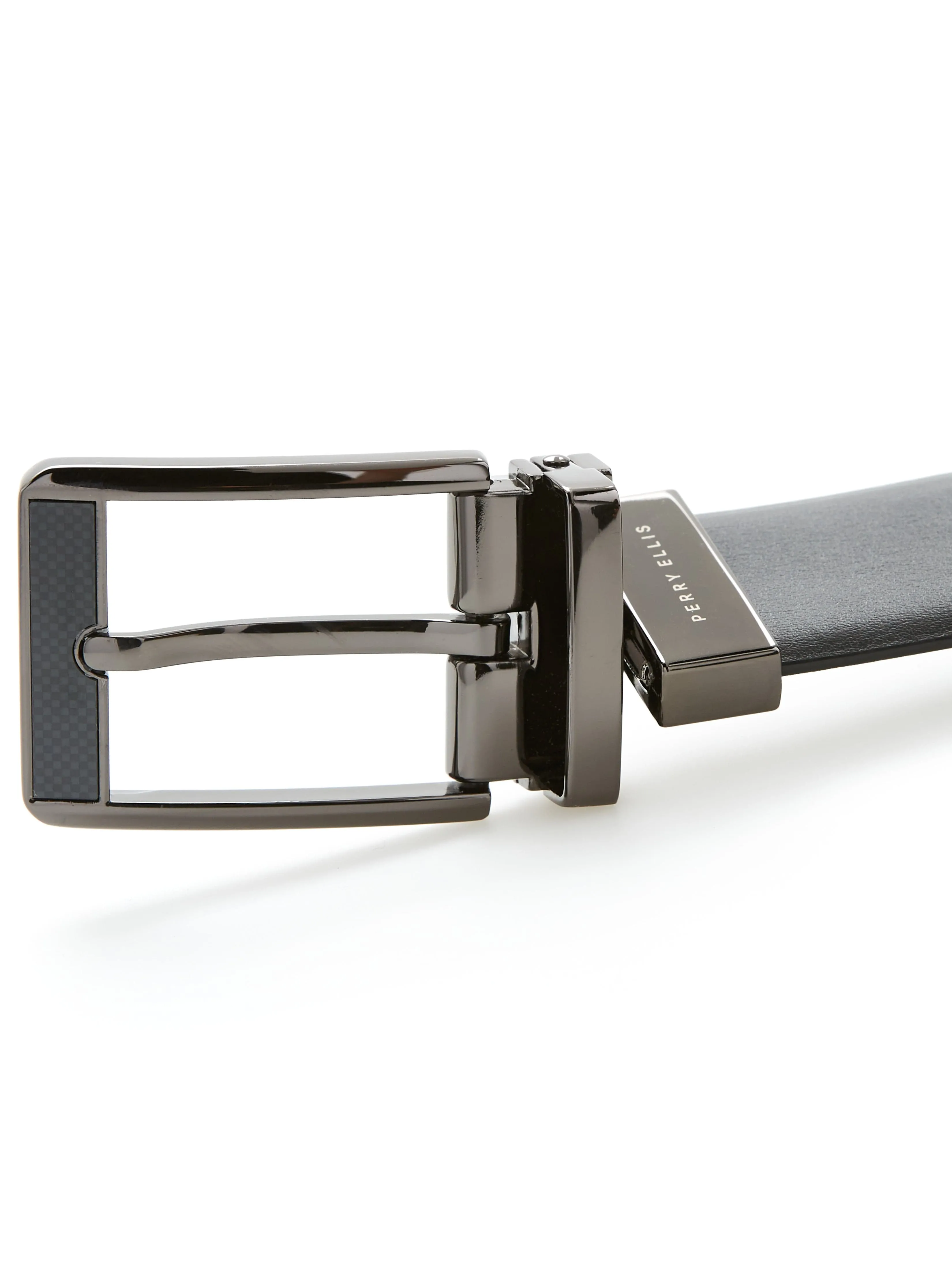 Carbon Leather Reversible Belt sold by Perry Ellis product image thumbnail 3