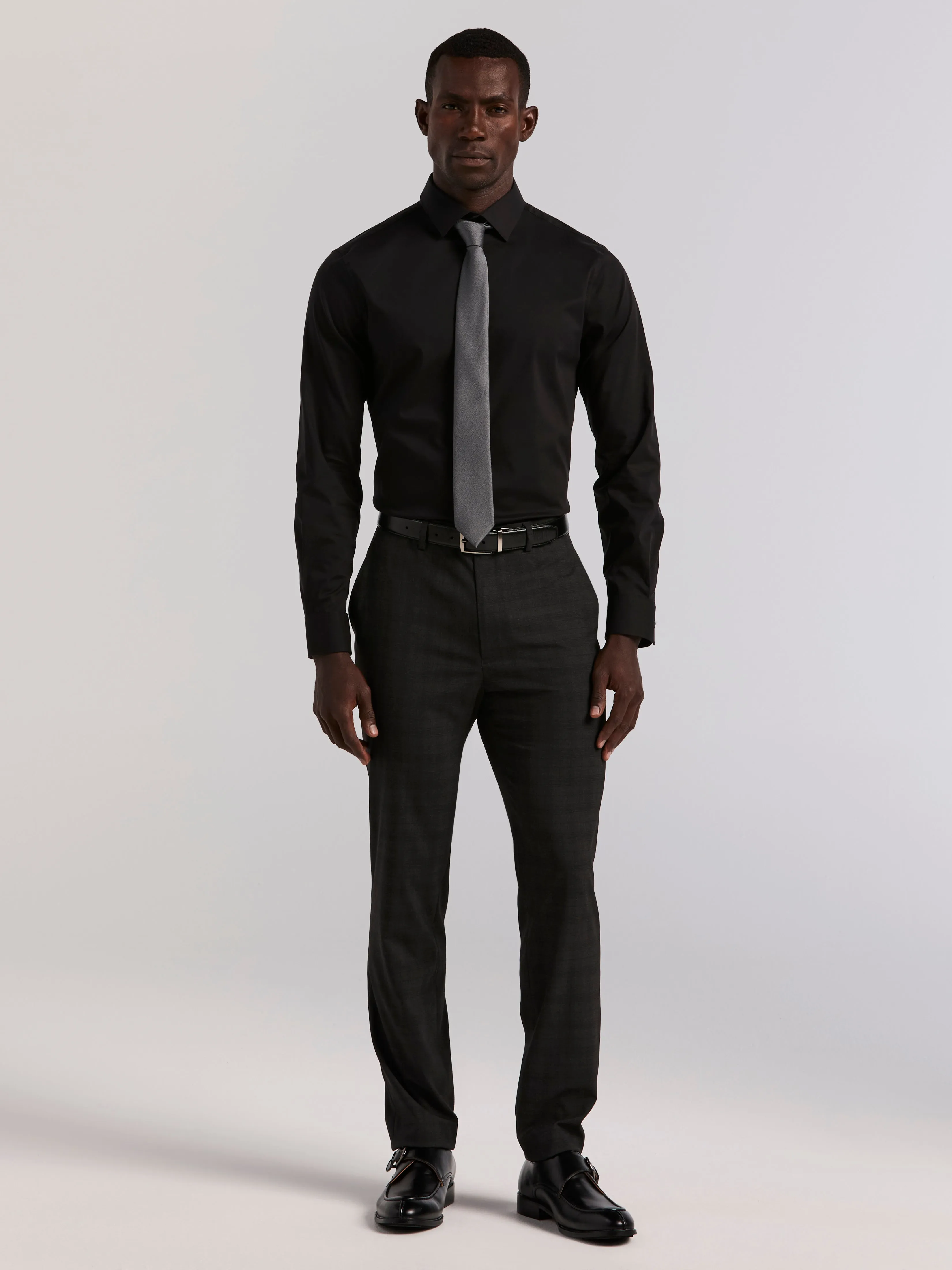 Cotton Dobby Slim Fit Dress Shirt sold by Perry Ellis product image thumbnail 5