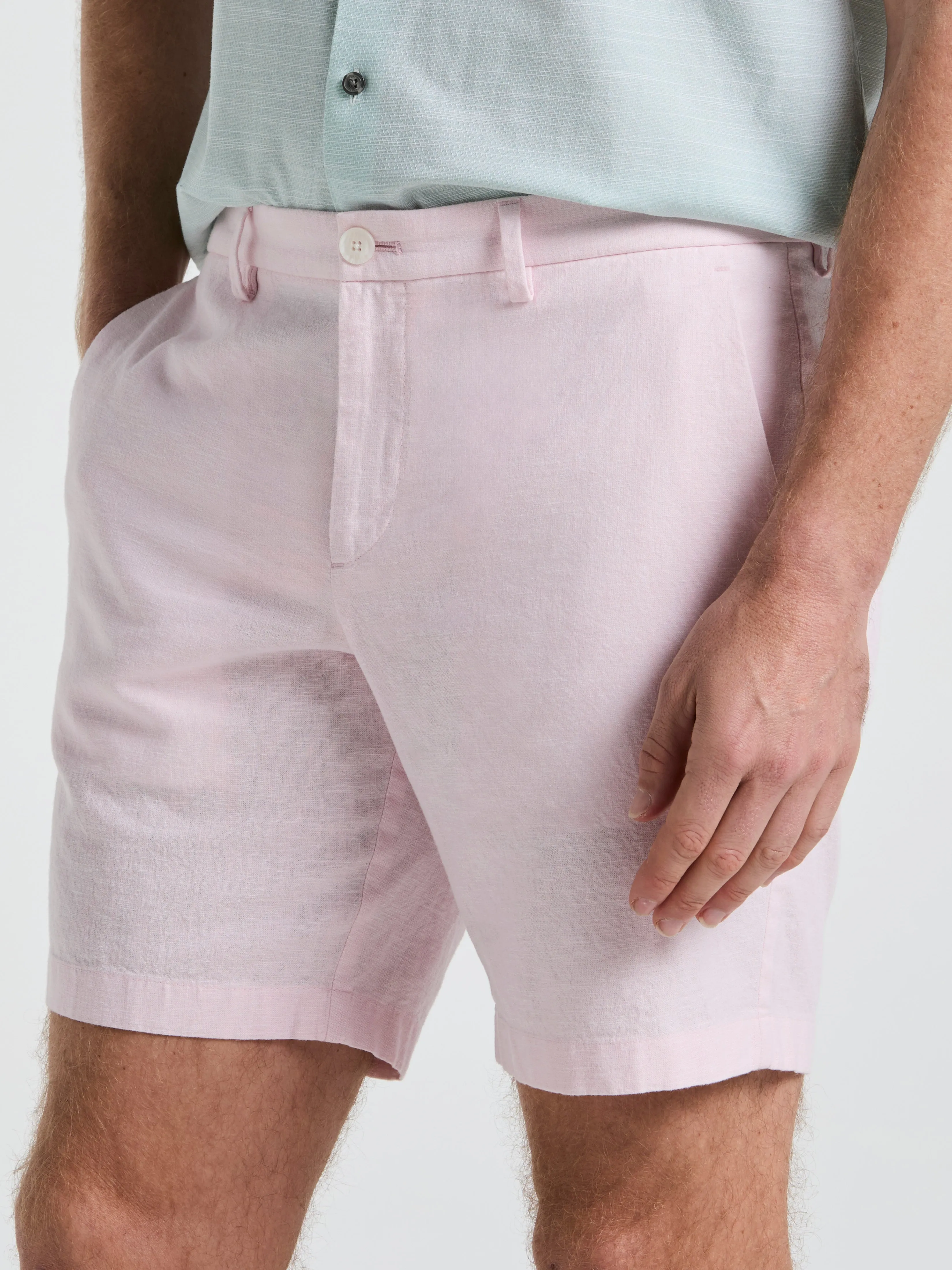 8" Flat Front Linen Cotton Short sold by Perry Ellis product image thumbnail 2
