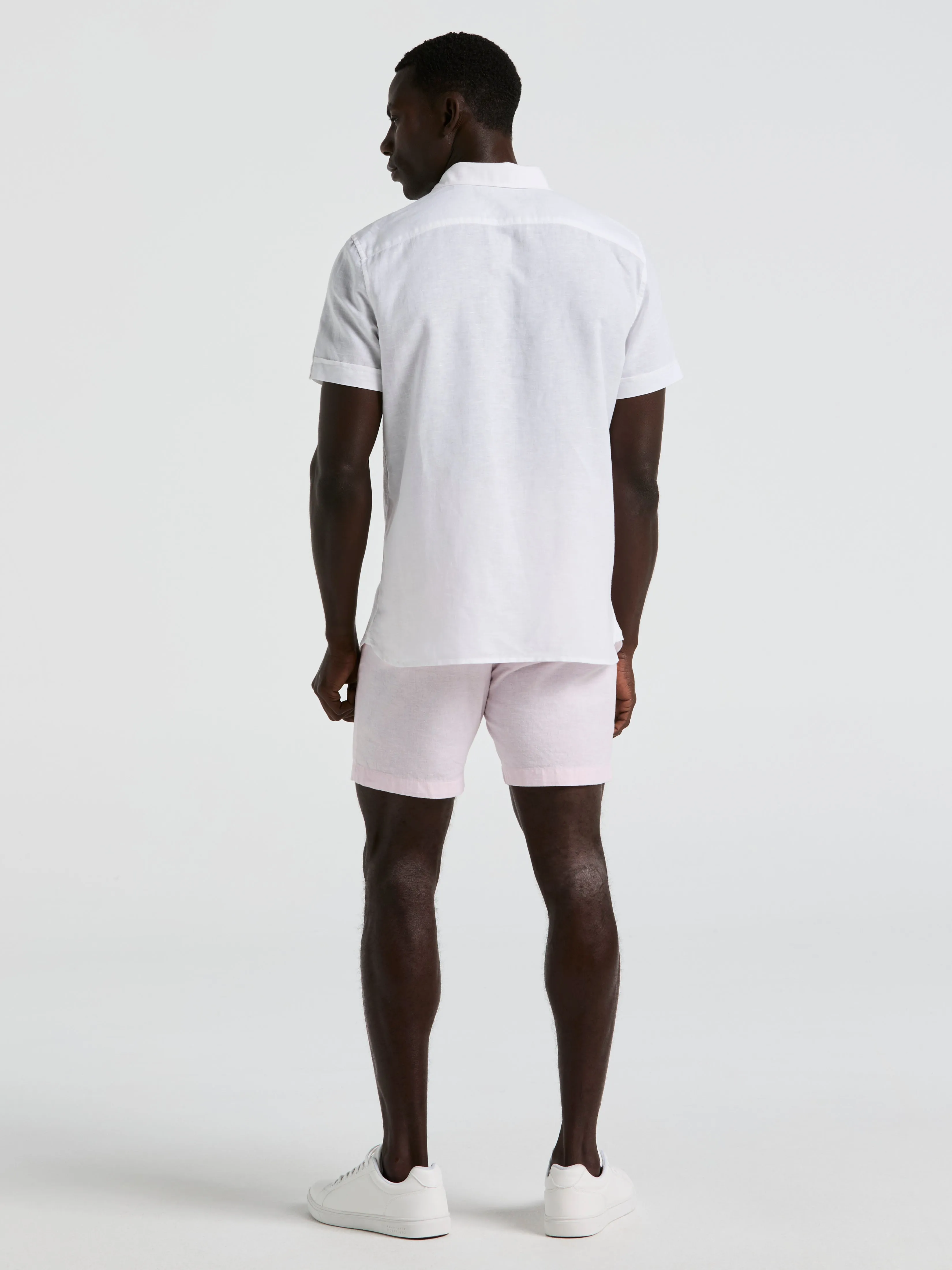 8" Flat Front Linen Cotton Short sold by Perry Ellis product image thumbnail 3