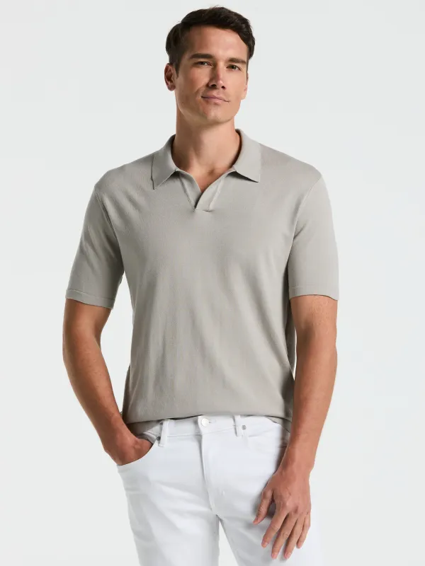 Tech Knit Open Collar Sweater Polo sold by Perry Ellis