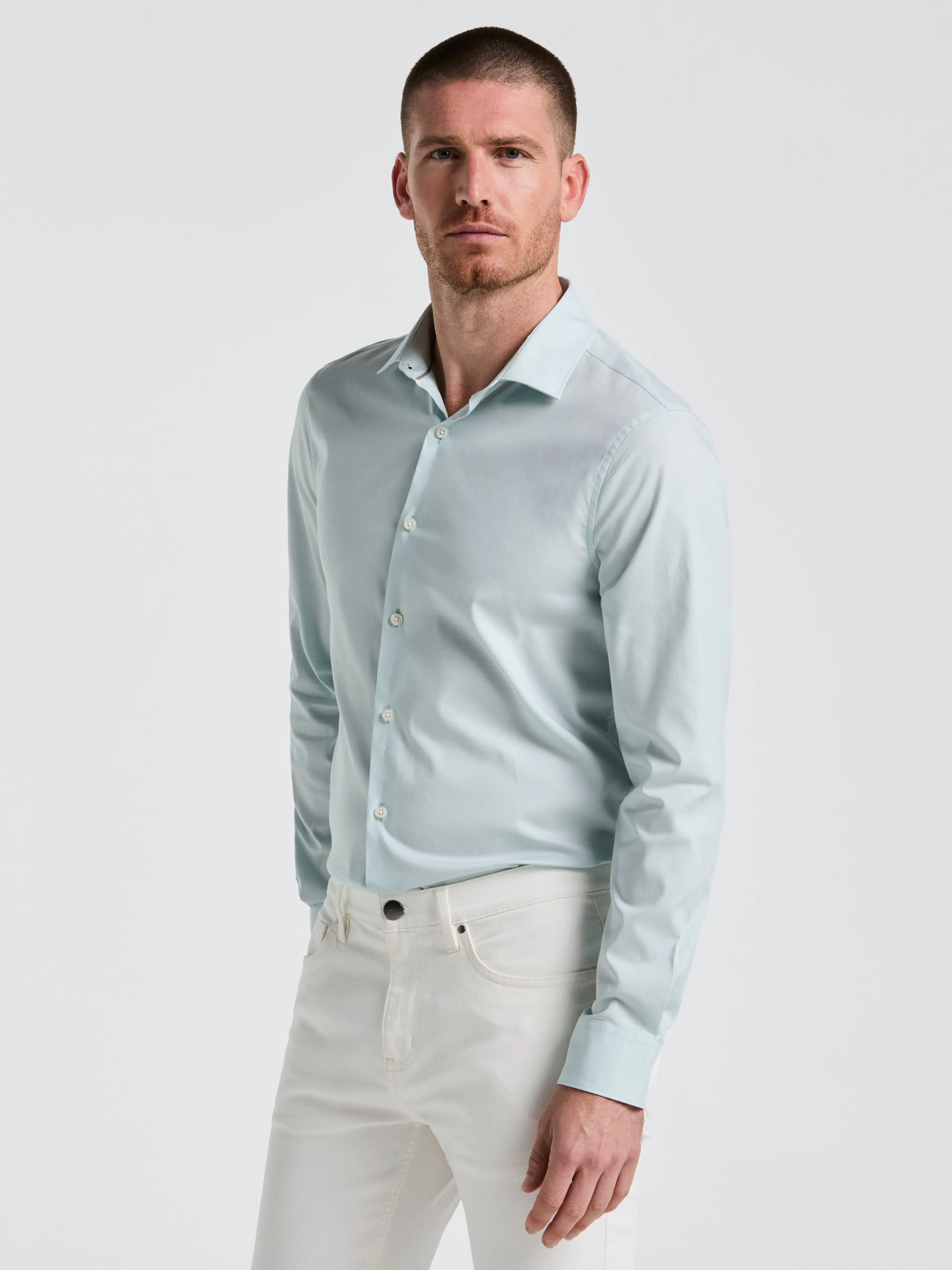Dobby Cotton Stretch Slim Fit Shirt sold by Perry Ellis product image thumbnail 3
