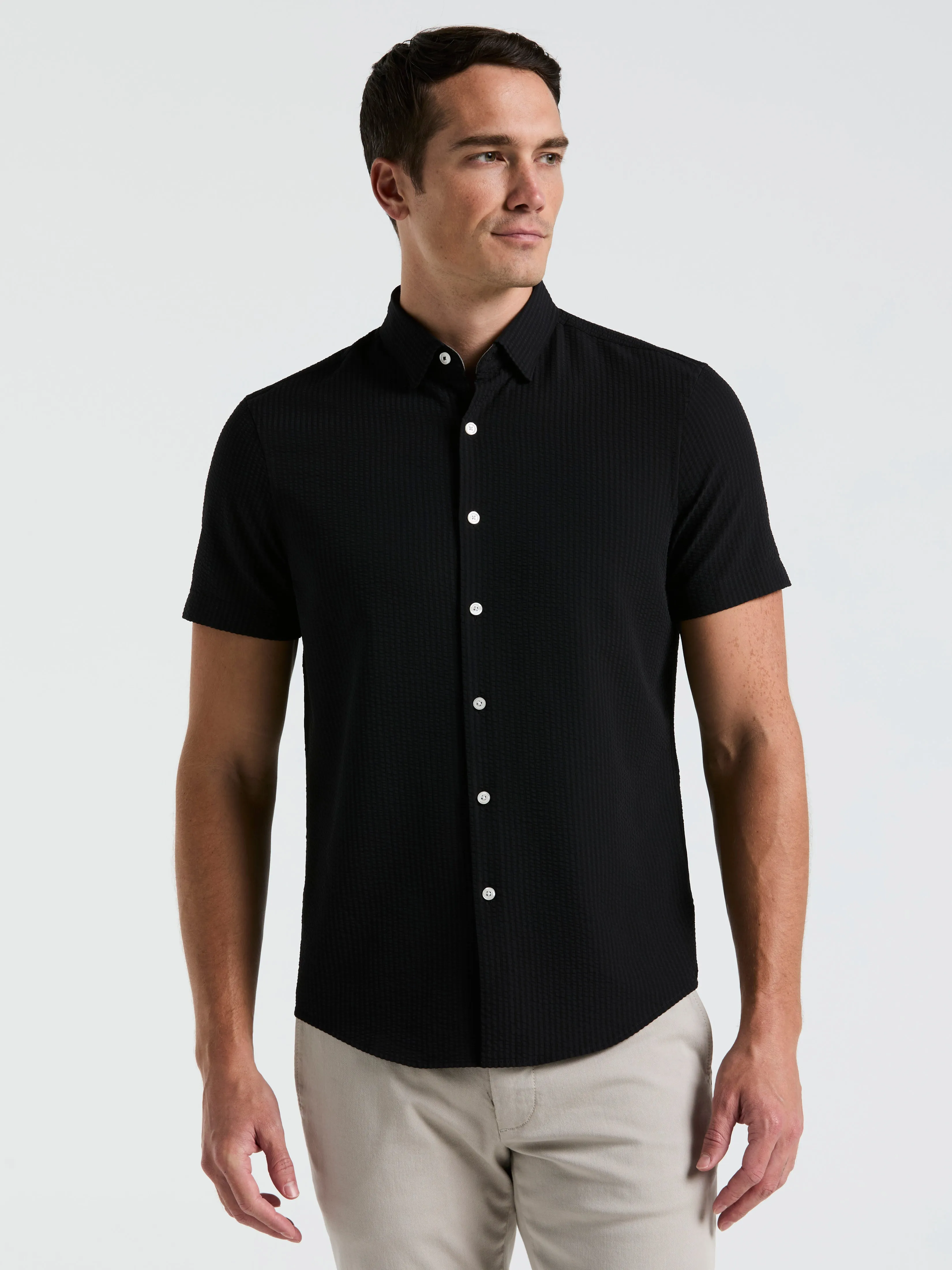 Stretch Seersucker Slim Fit Shirt sold by Perry Ellis product image thumbnail 2