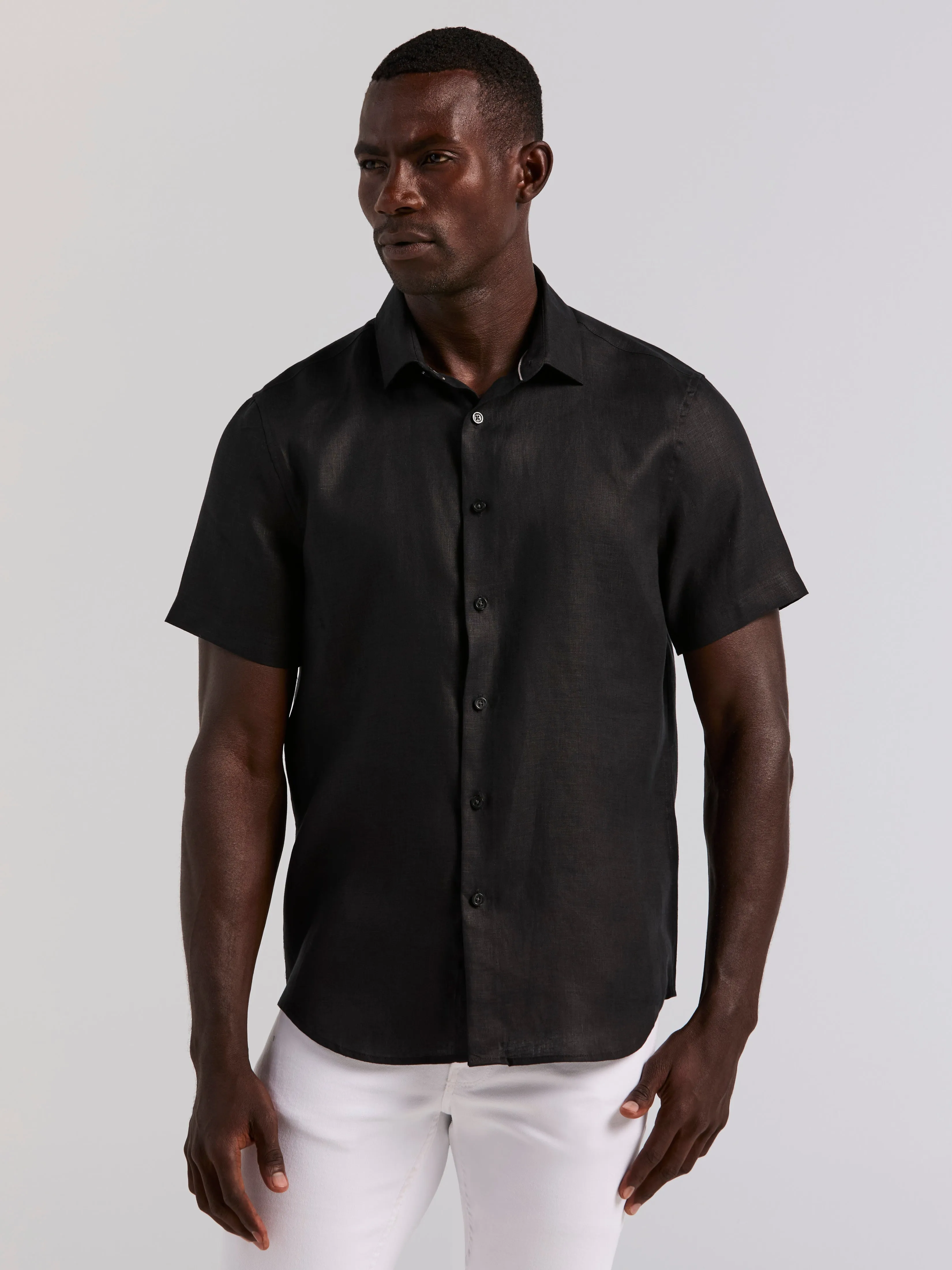 Solid Linen Shirt sold by Perry Ellis product image thumbnail 5