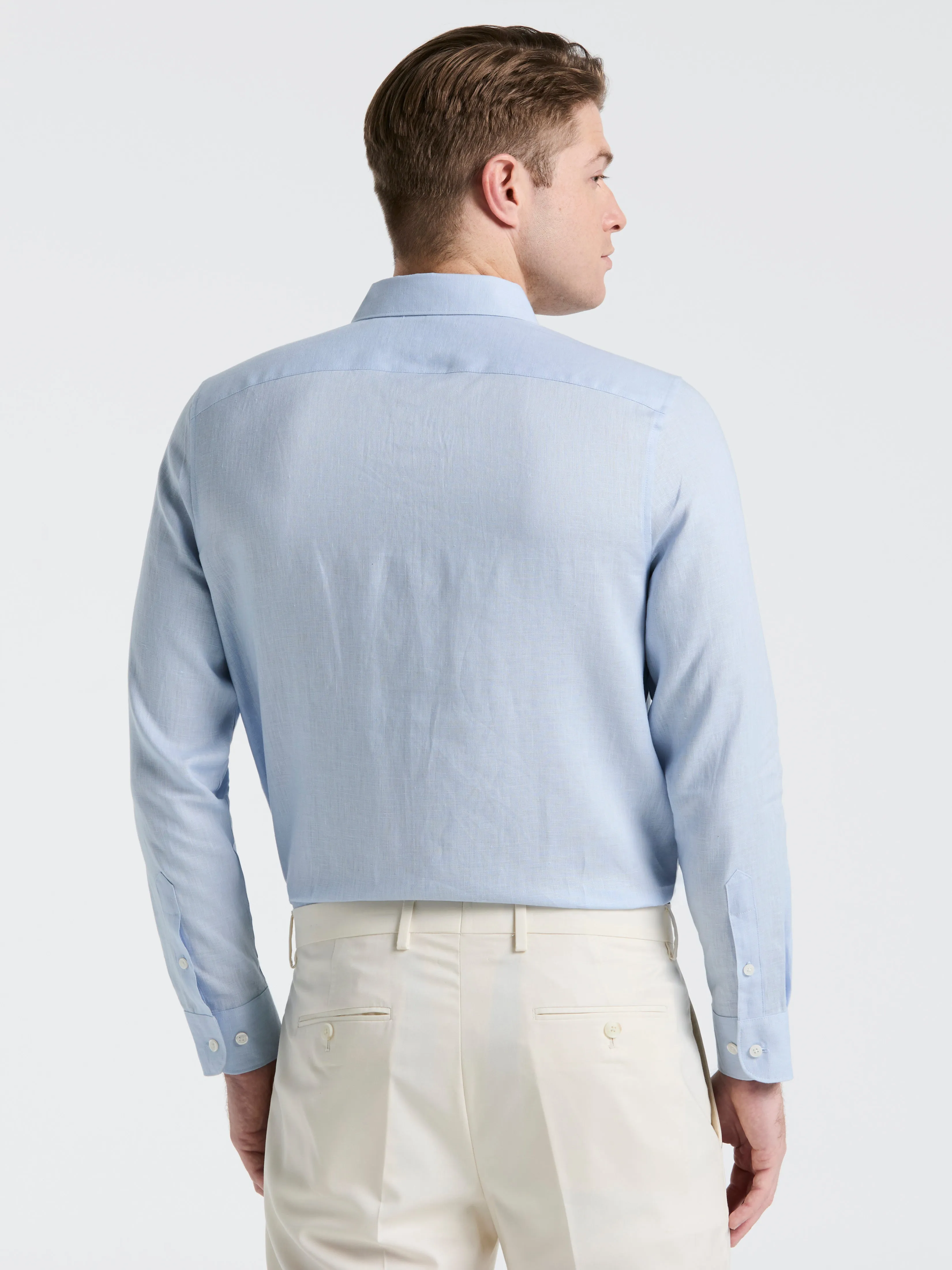 Solid Linen Shirt sold by Perry Ellis product image thumbnail 5