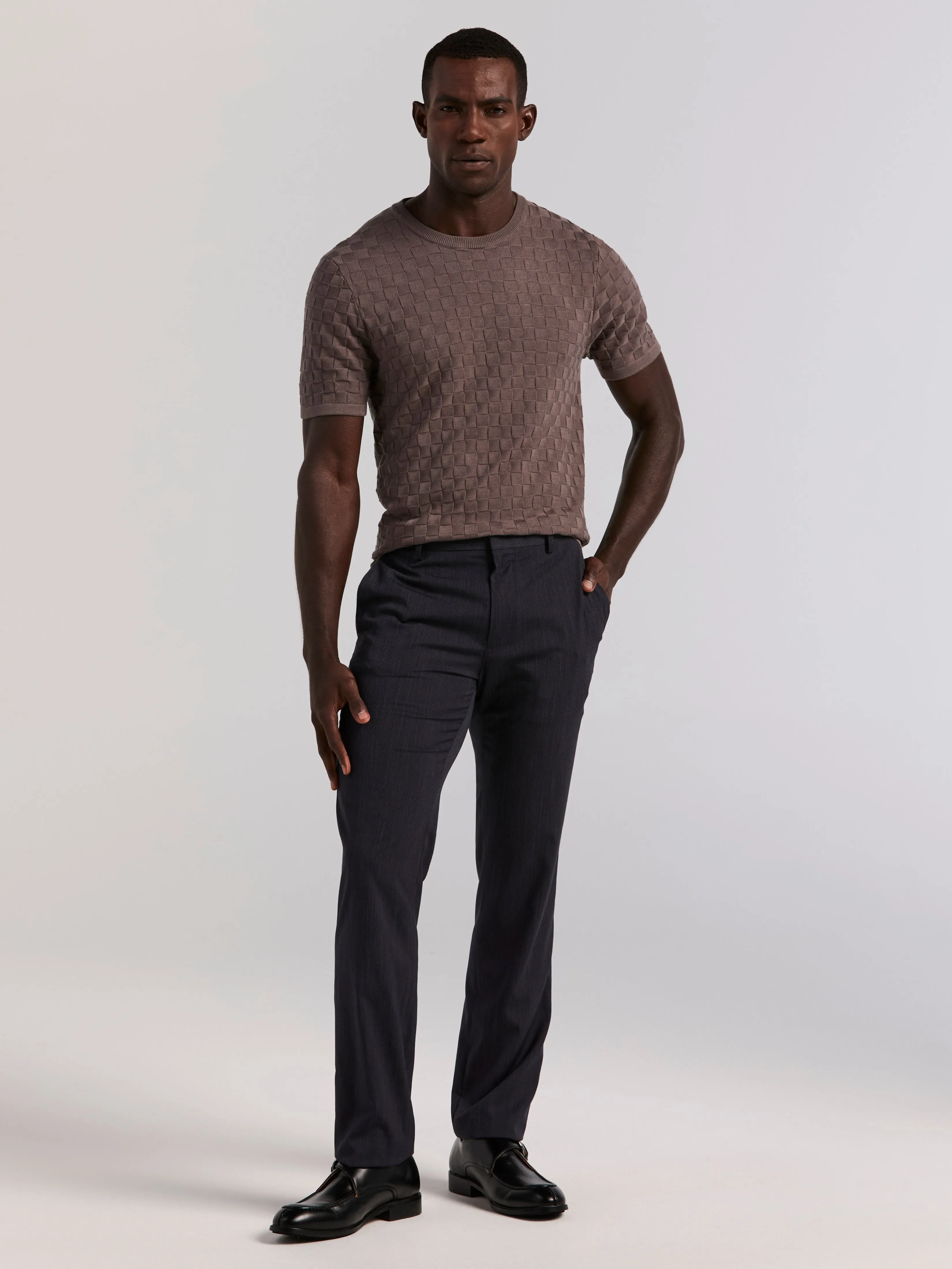 Square Pattern Crew Neck Sweater Tee sold by Perry Ellis product image thumbnail 2